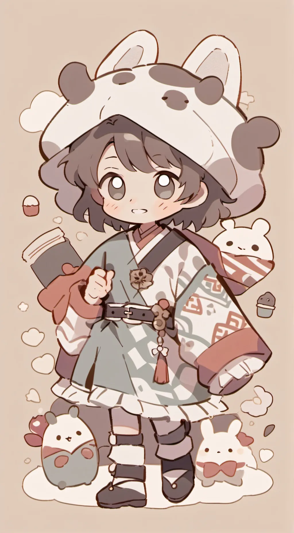 ai character: Olive background