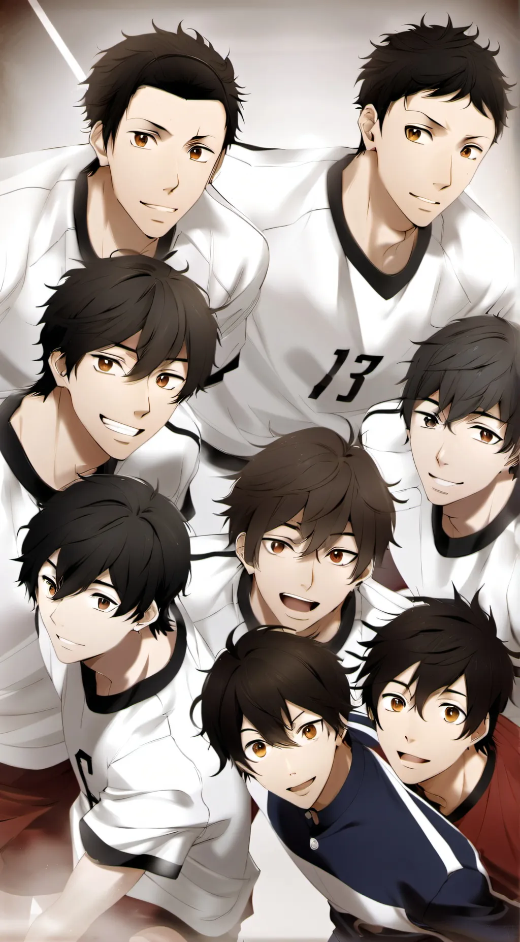 ai character: volleyball player  background