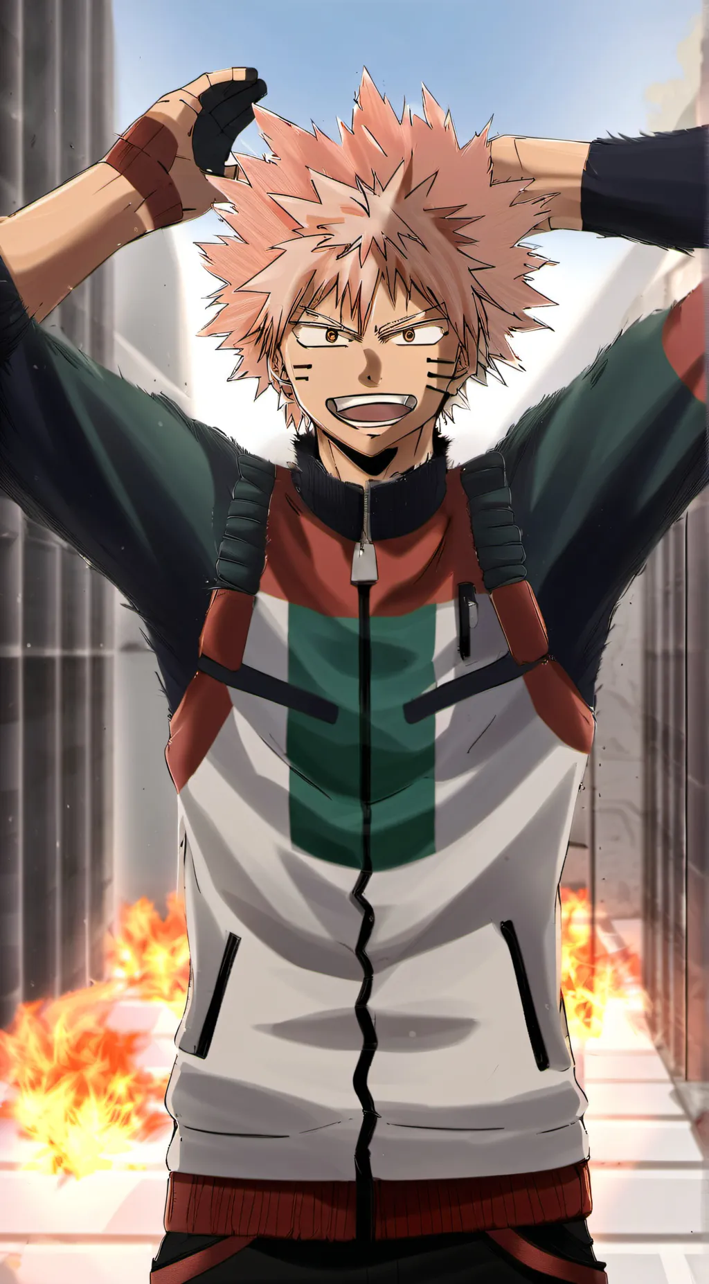 ai character: Katsuki Bakugo background
