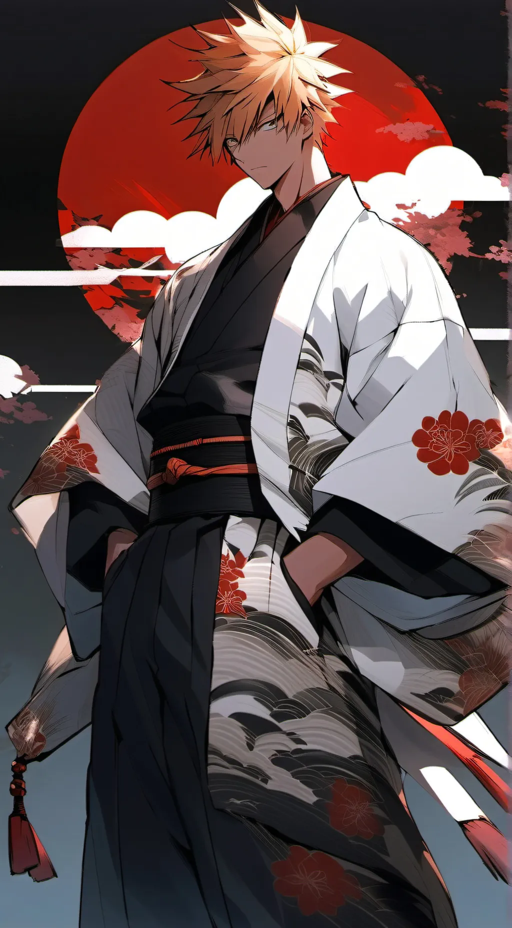 ai character: Katsuki Bakugo  background