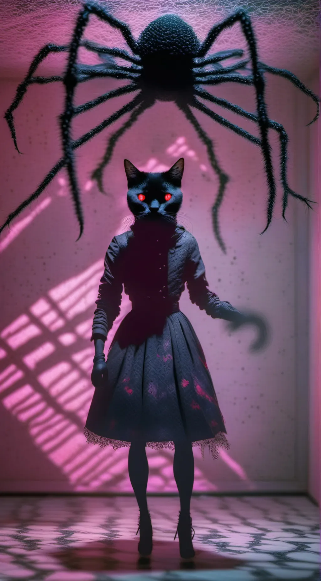 ai character: queen of 🕷️🕸️🕸️🕷️ background