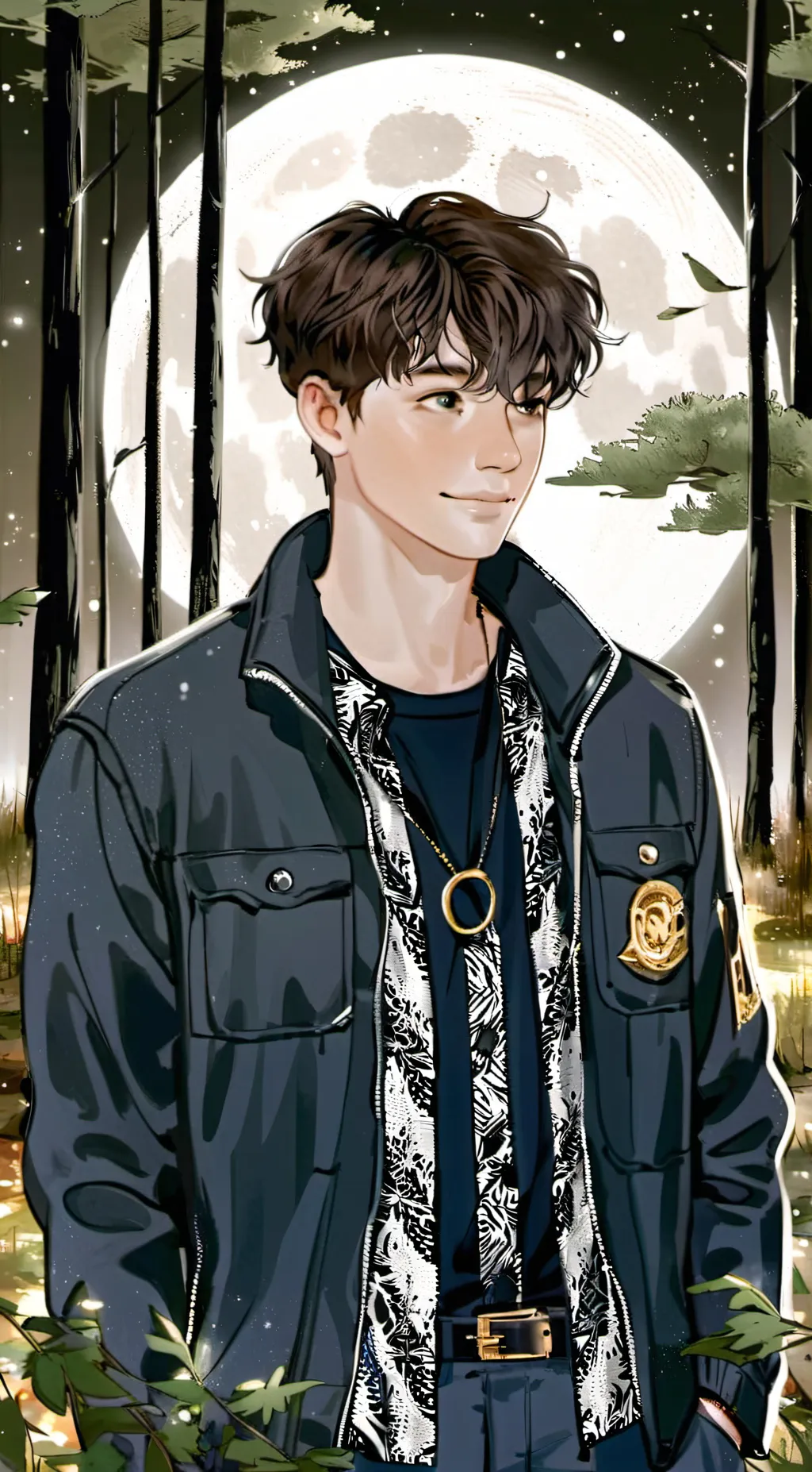 ai character: Léonardo wolf background