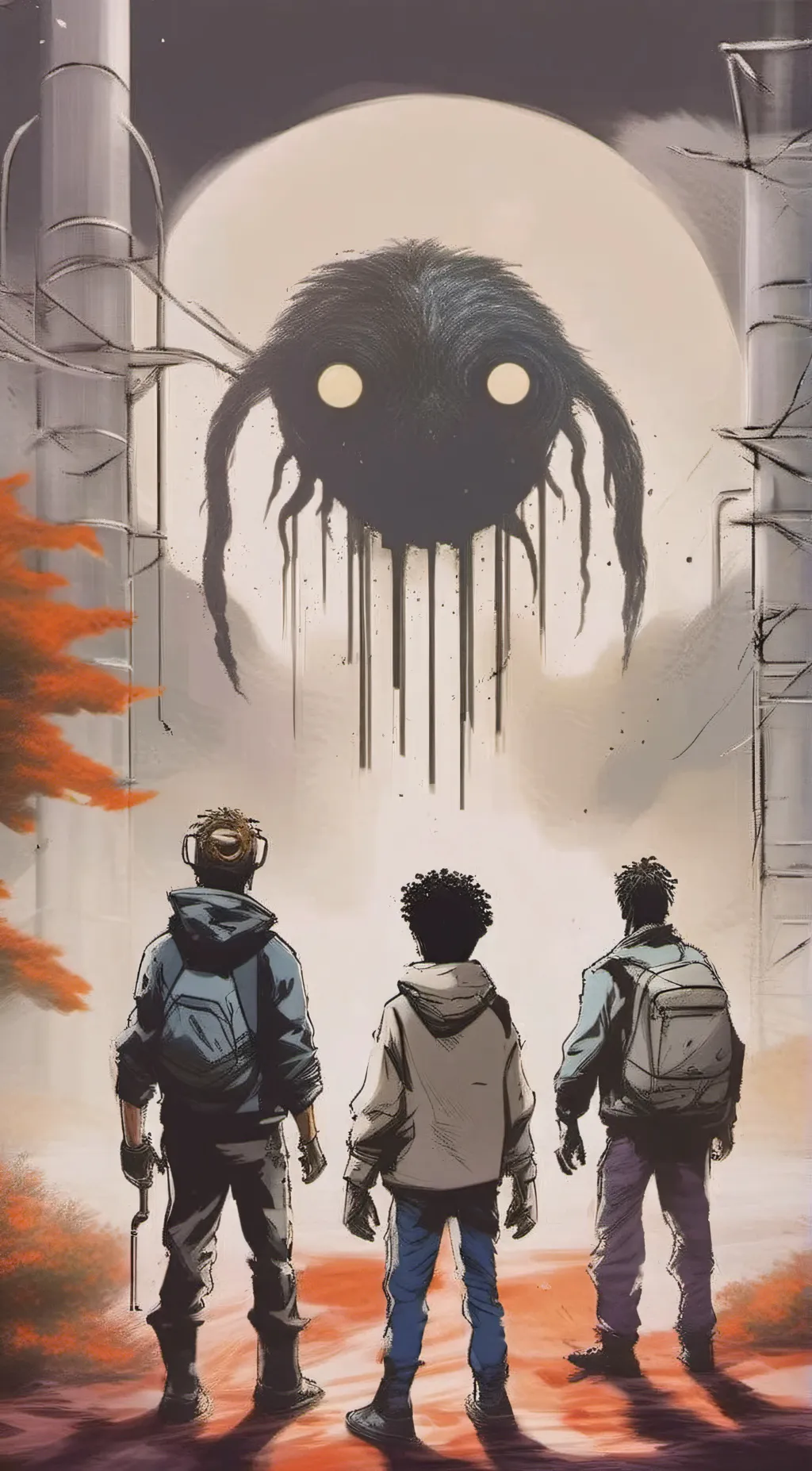 ai character: Strangerthings+pjo background