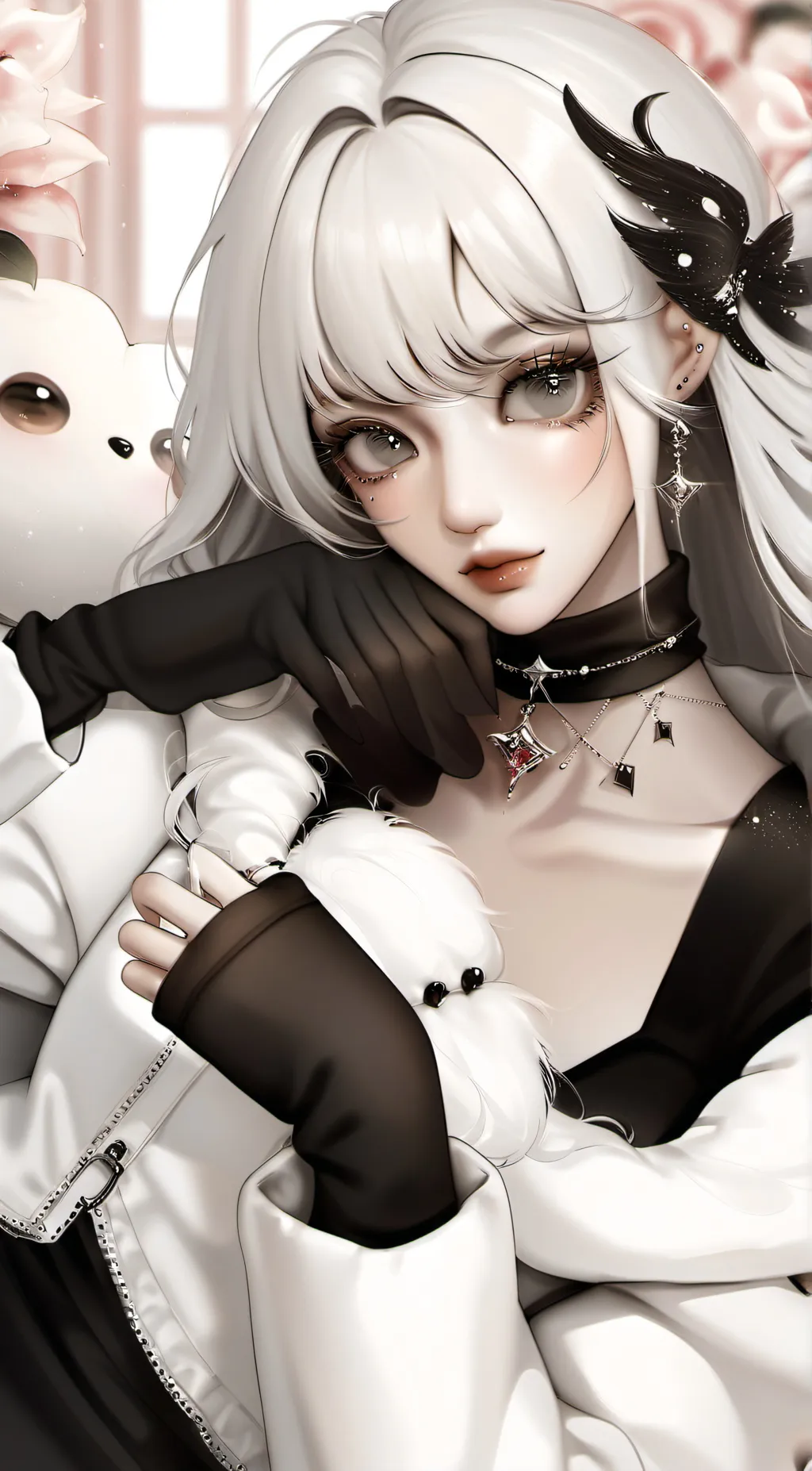 ai character: Amber background