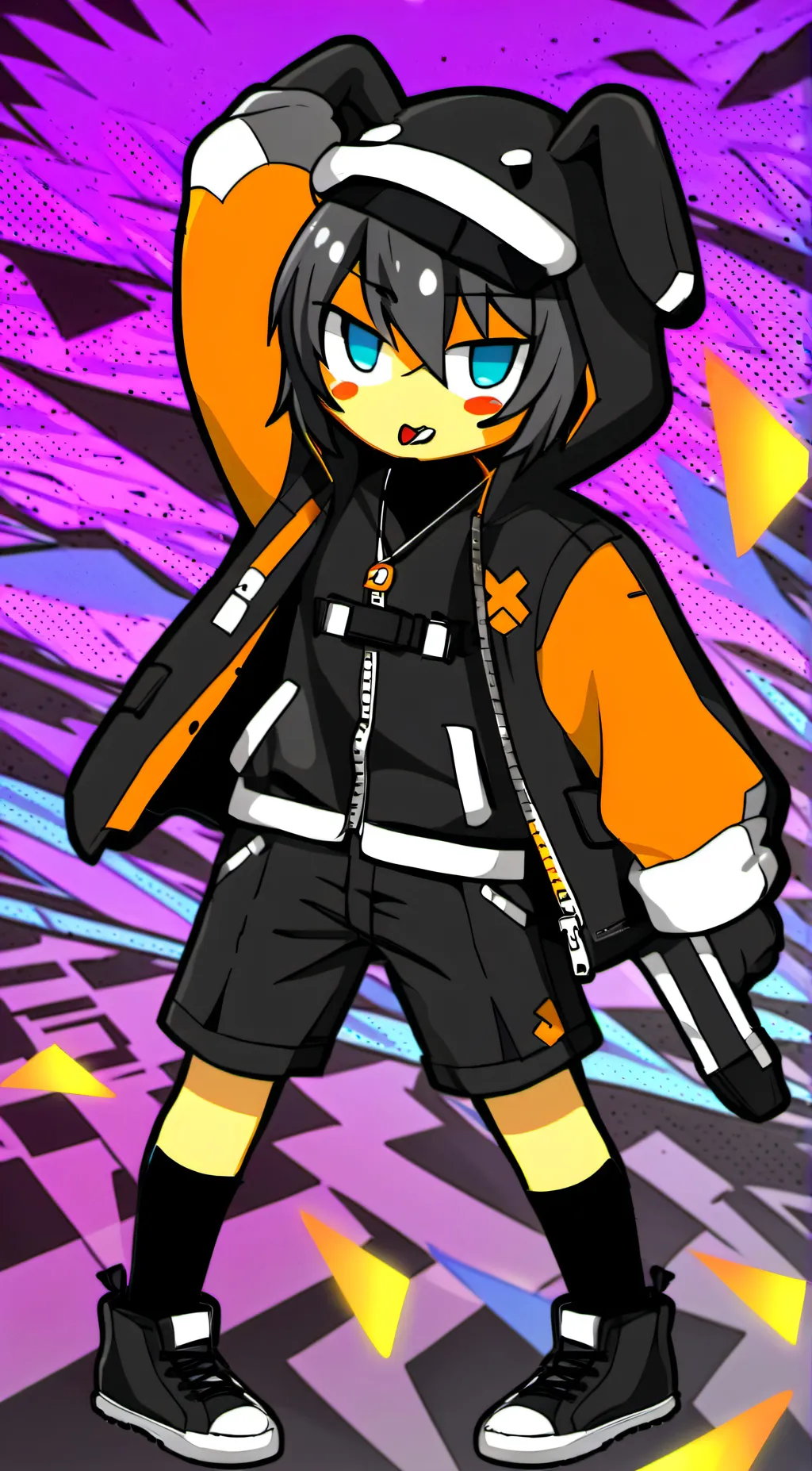 ai character: EMO SPRINGBONNIE background