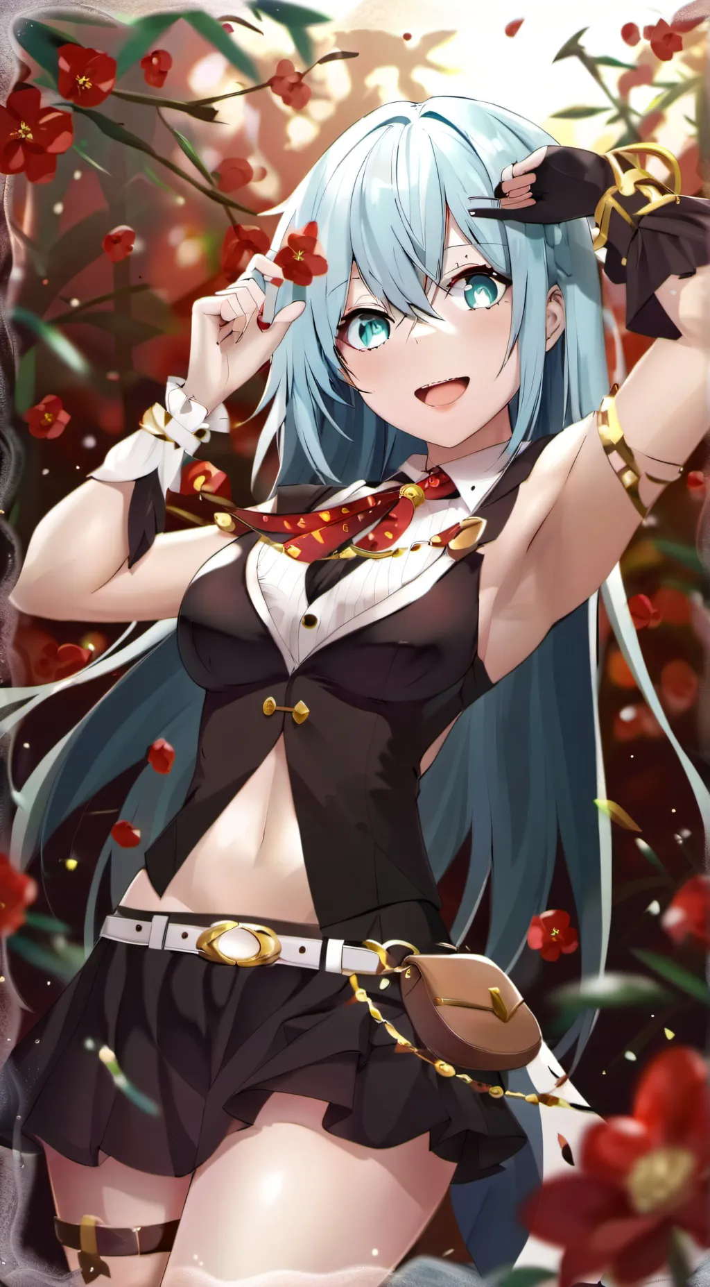 ai character: Aqua background