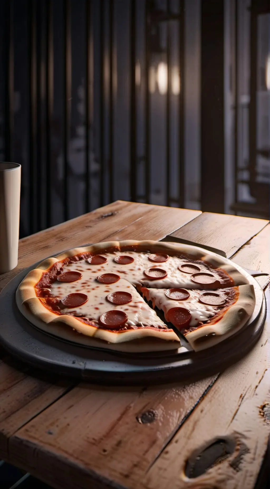 ai character: PIZZA background