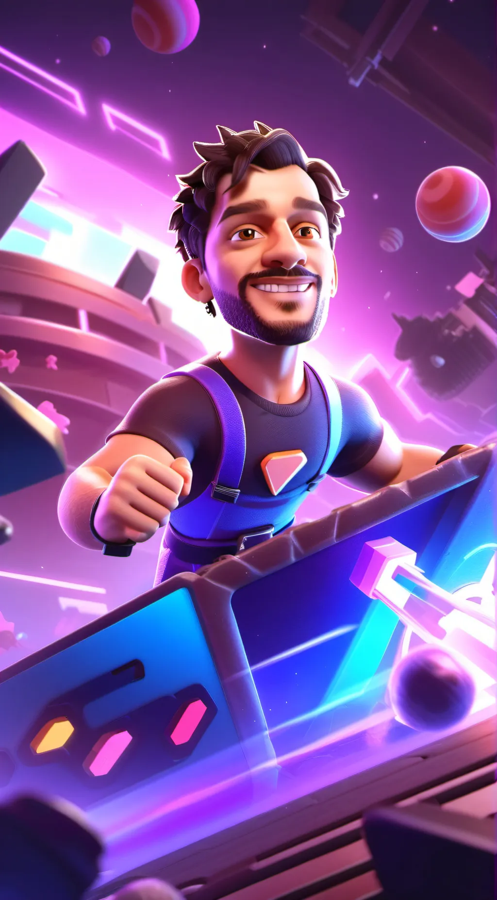 ai character: funnest man kid background