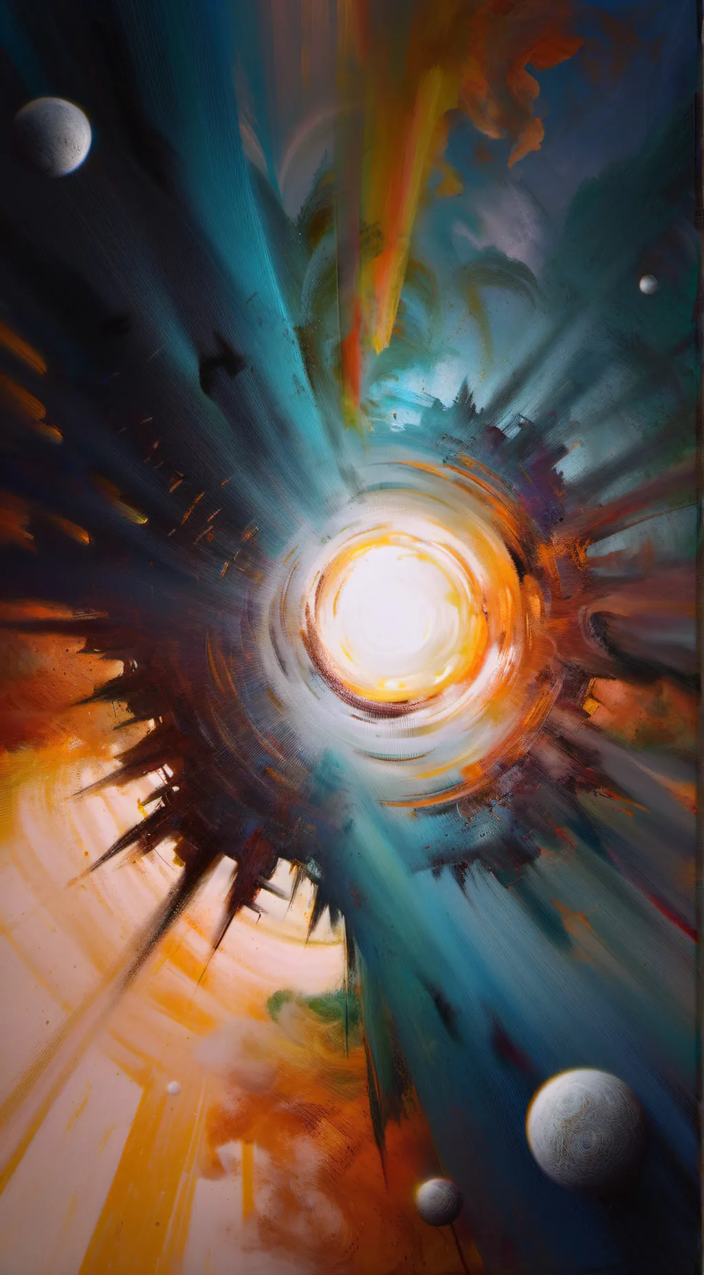 ai character: white hole background