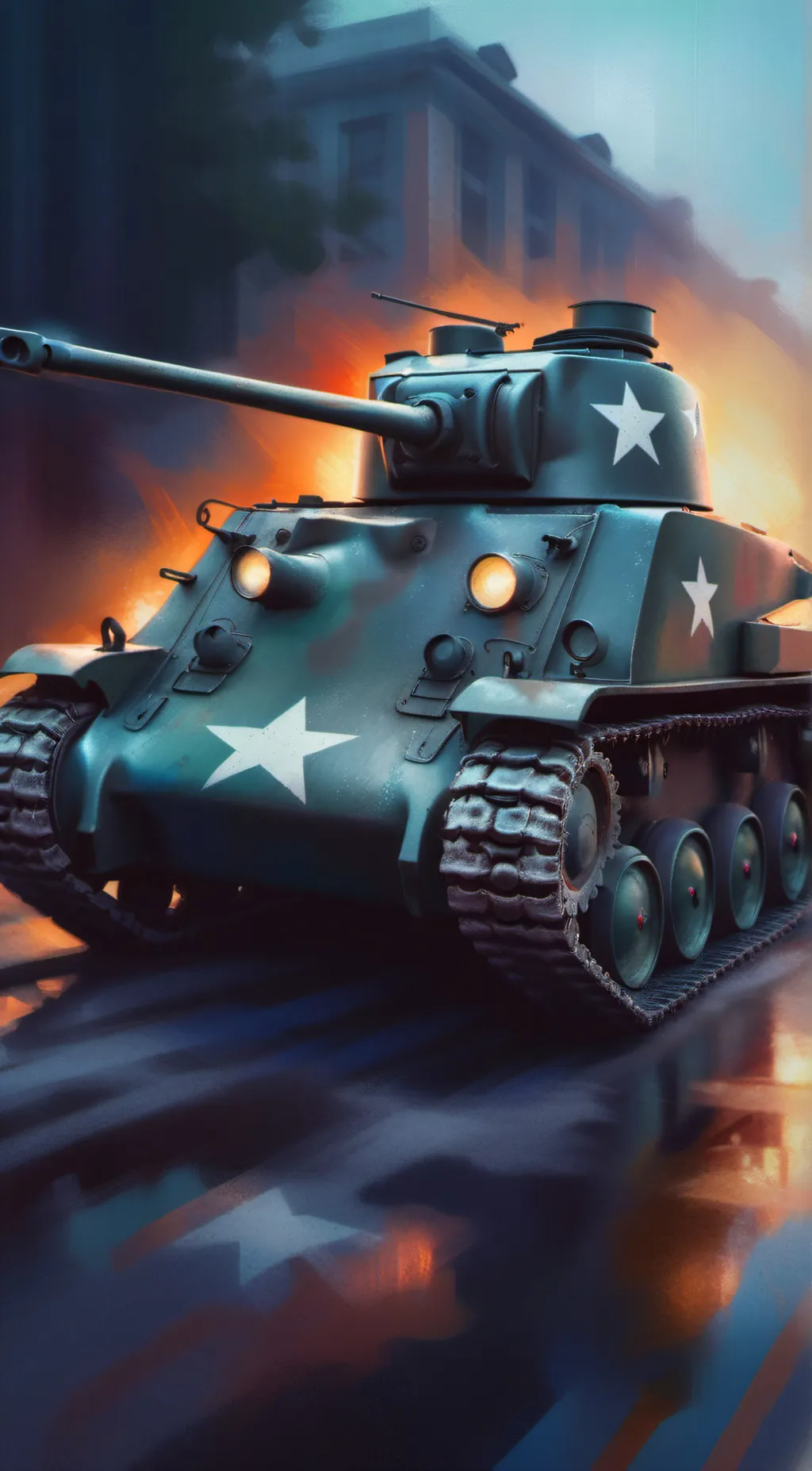 ai character: M4 Sherman background