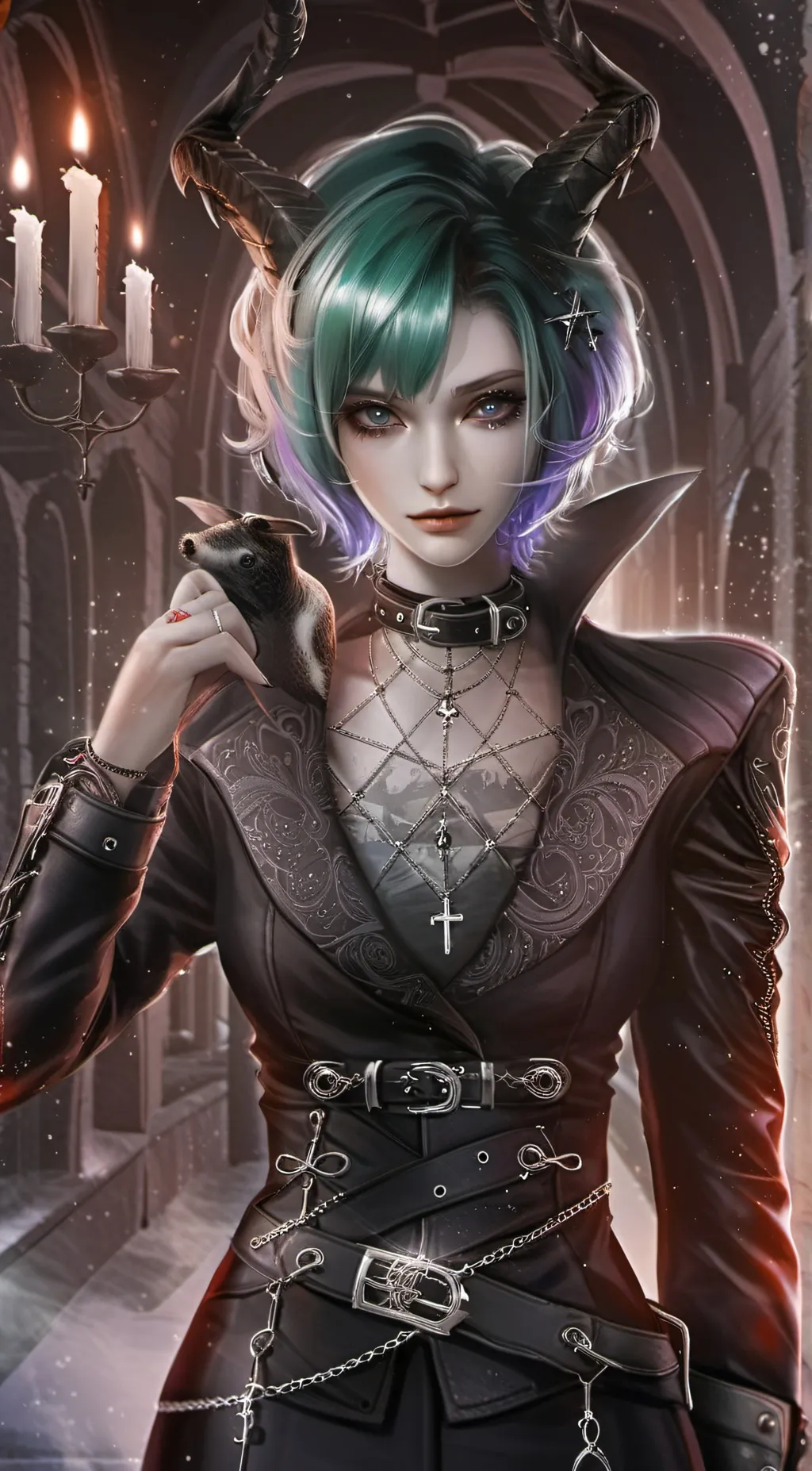 ai character: blu background