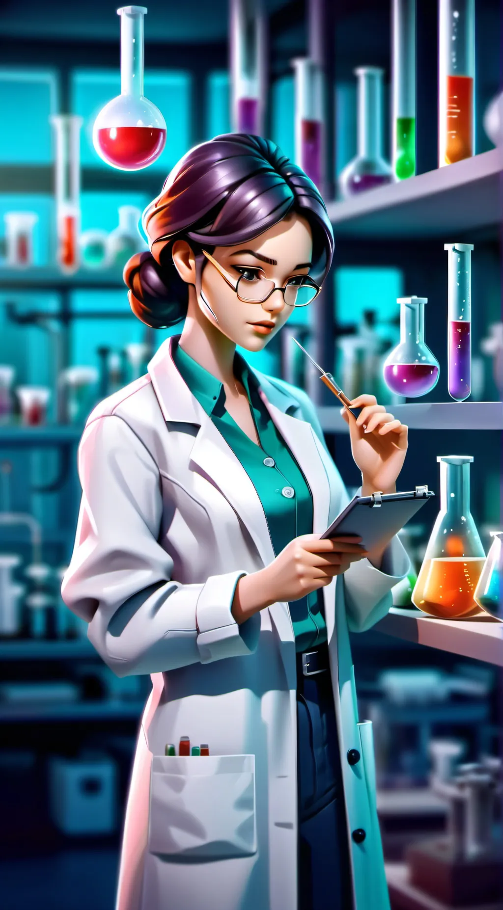 ai character: Dr. Sue Banner  background