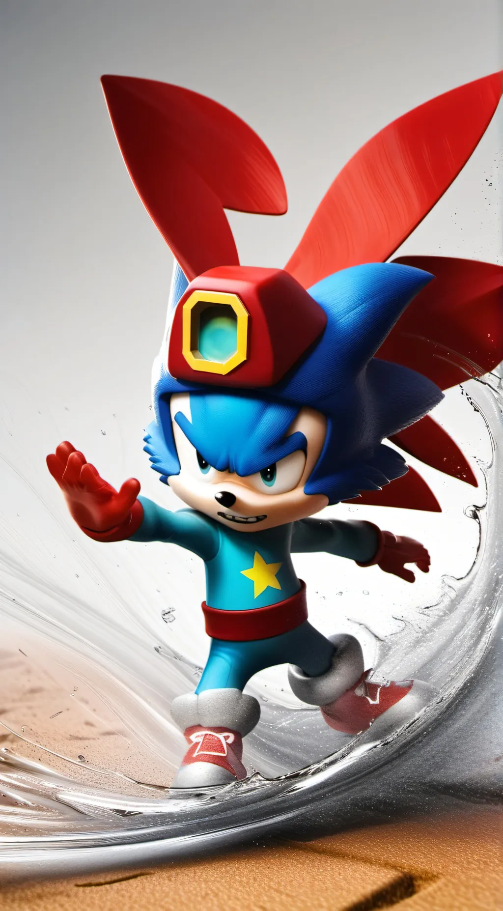 ai character: evil Sonic background