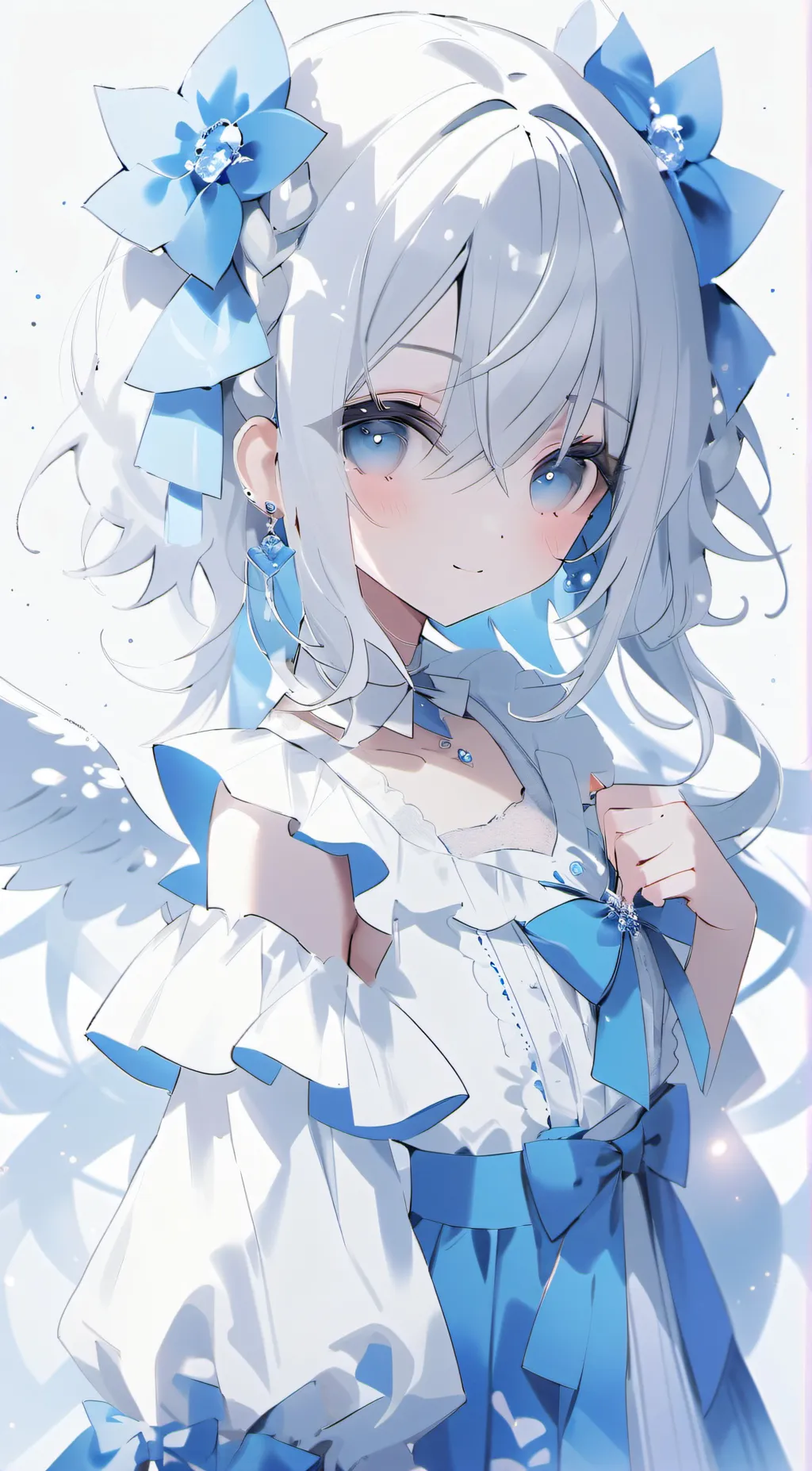 ai character: snow background