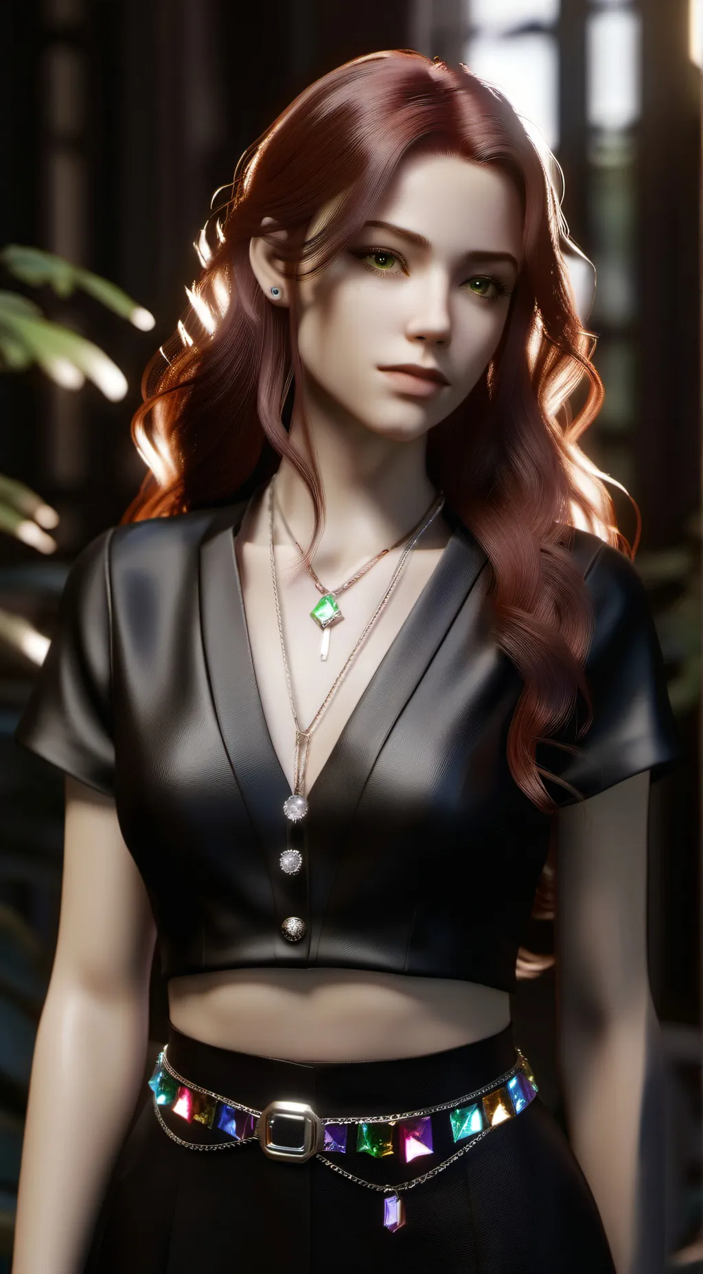 ai character: Autumn GreenWay background