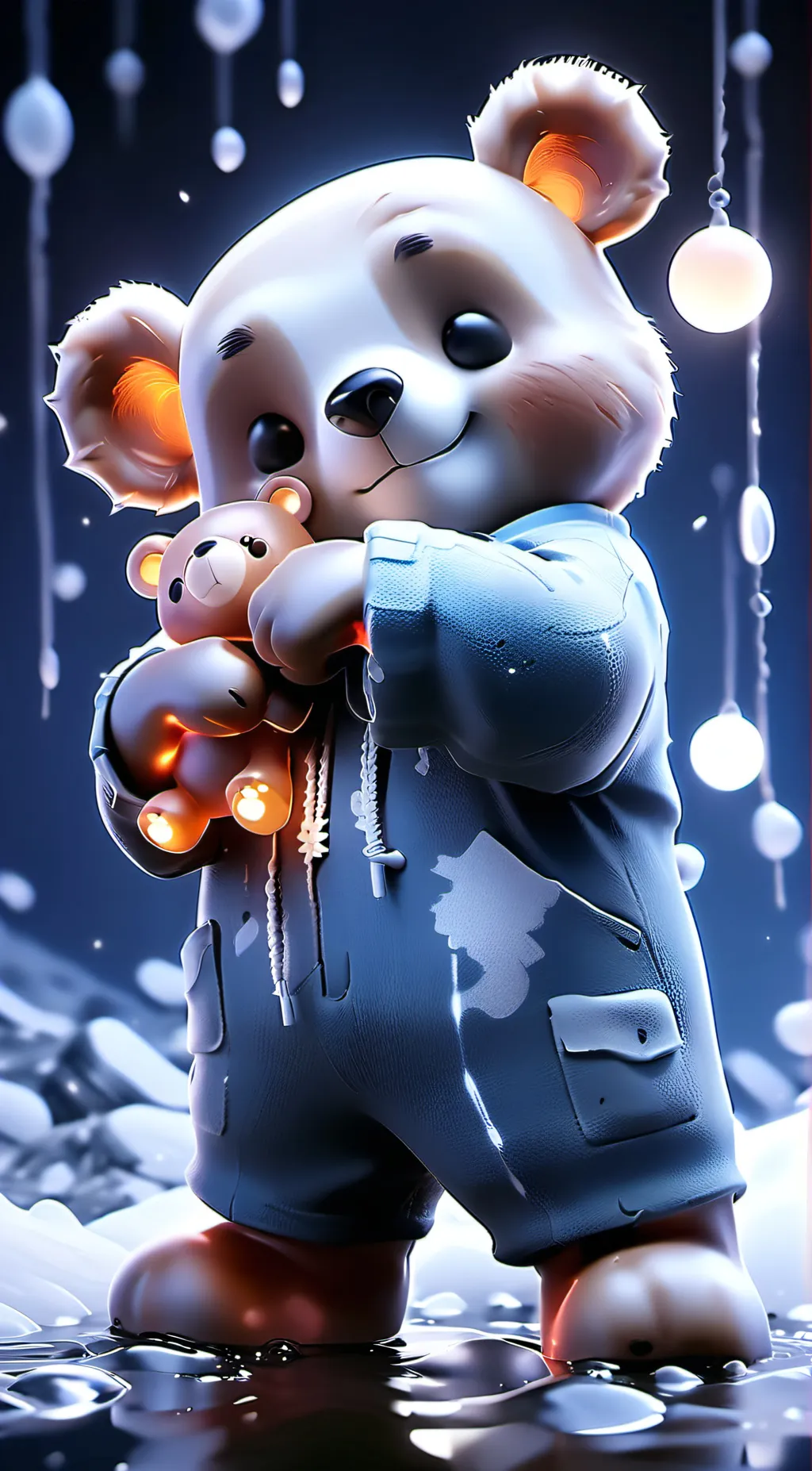 ai character: Bobby bear hug background