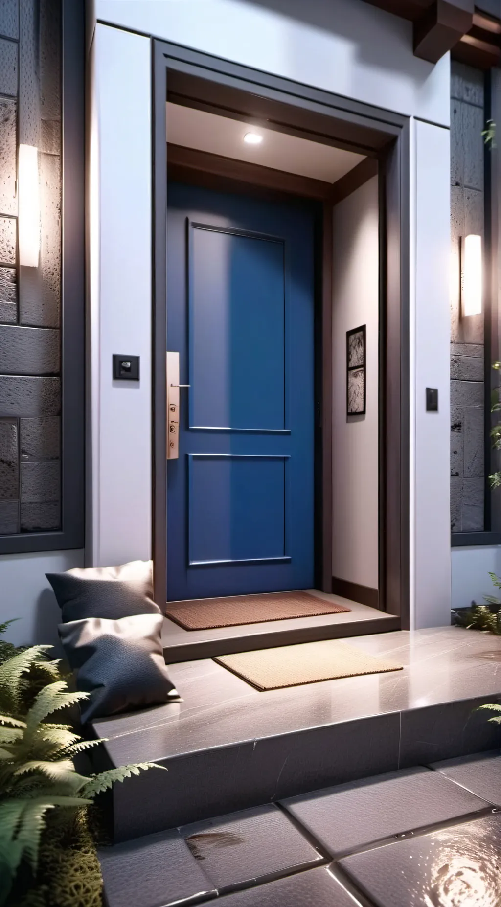 ai character: rooms and doors background