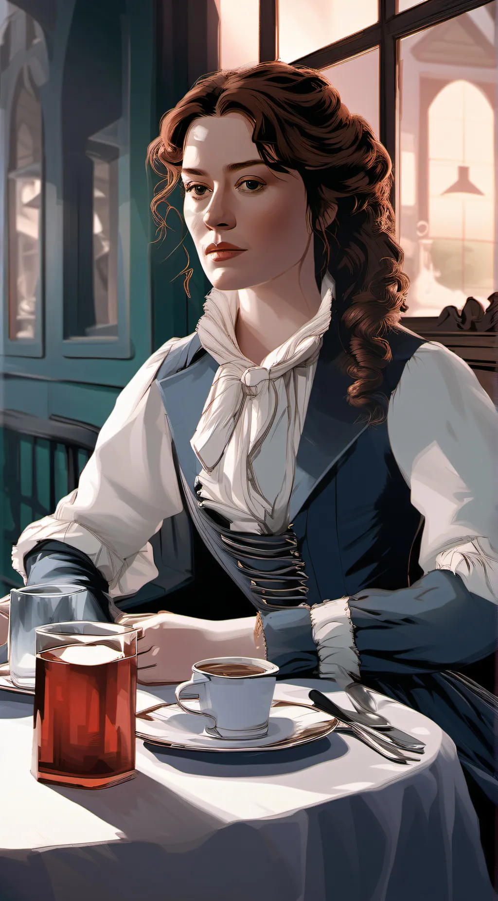 ai character: Titanic background