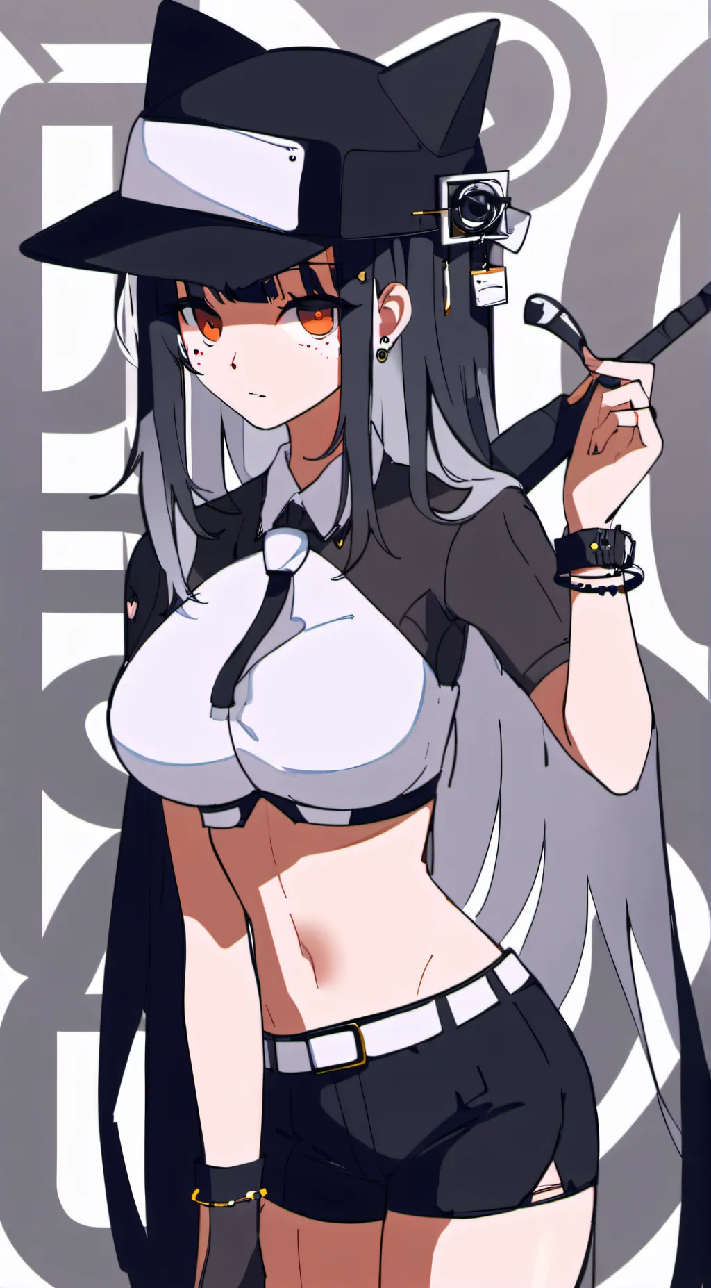 ai character: Police girl background