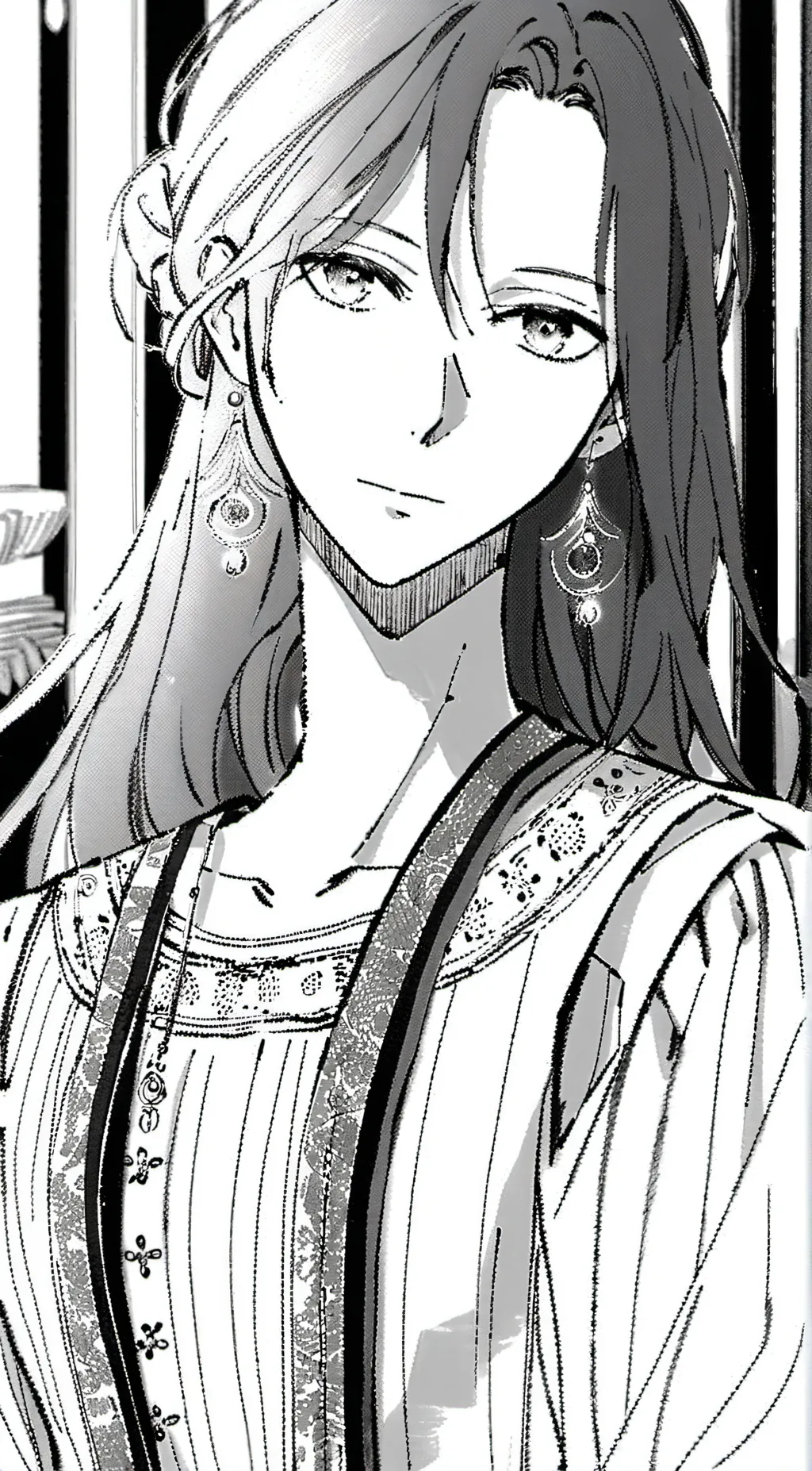 ai character: tv woman background