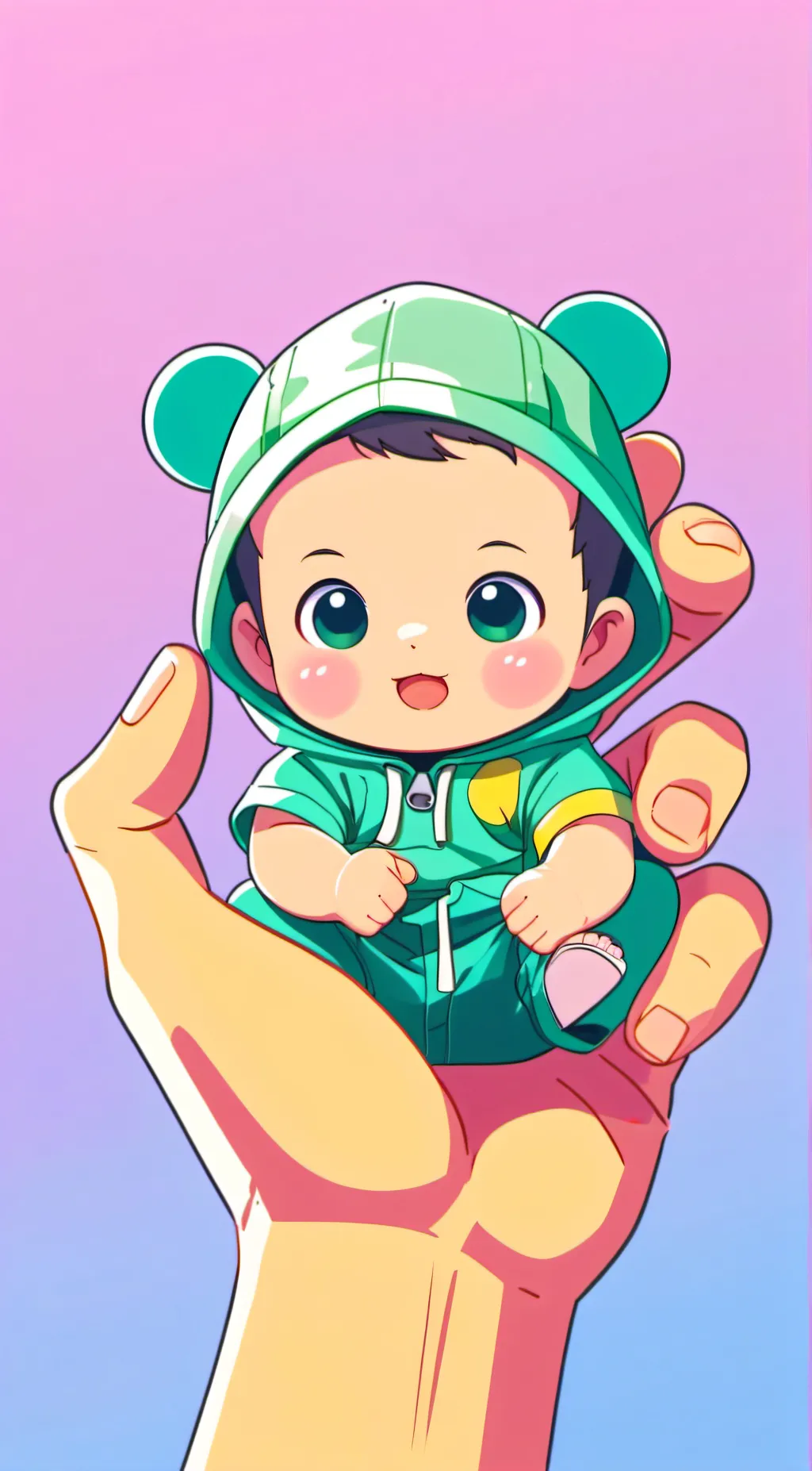 ai character: baby no name background