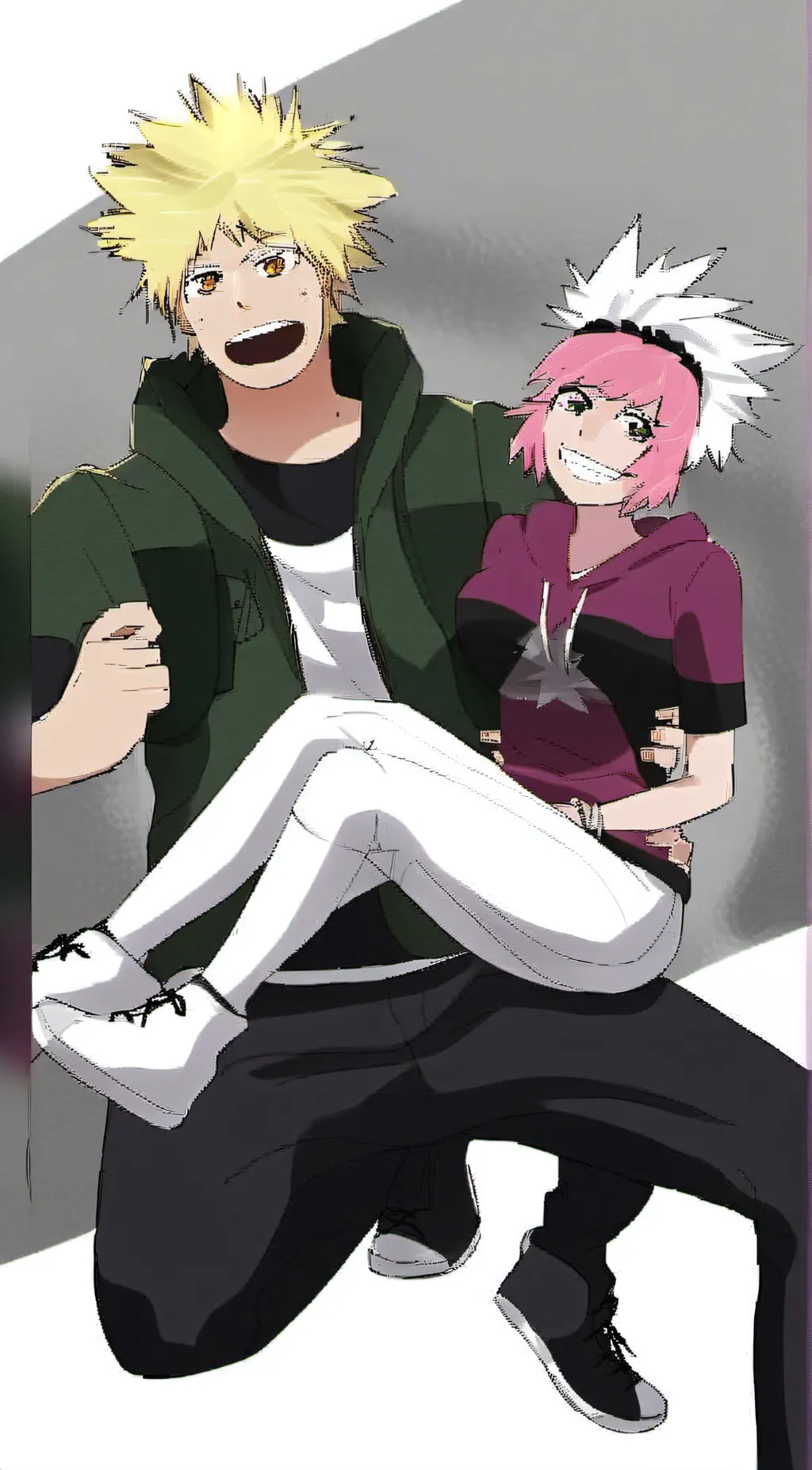 ai character: mina,baku background