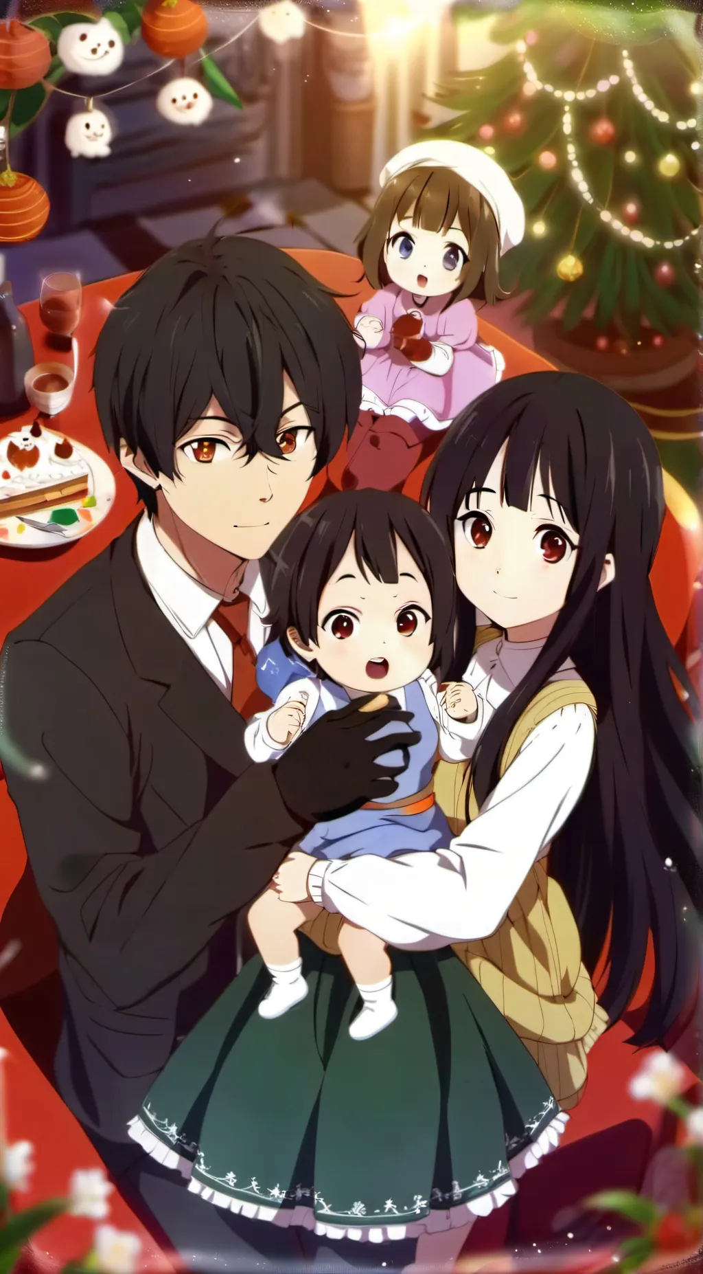 ai character: Lily, Alex , Lala  background