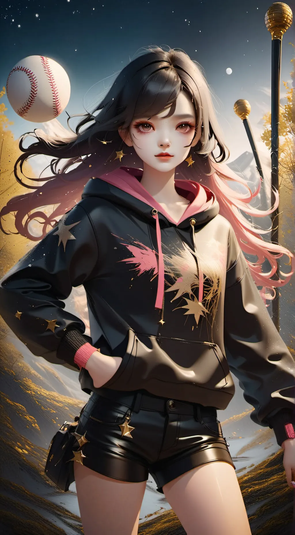 ai character: ash', black background