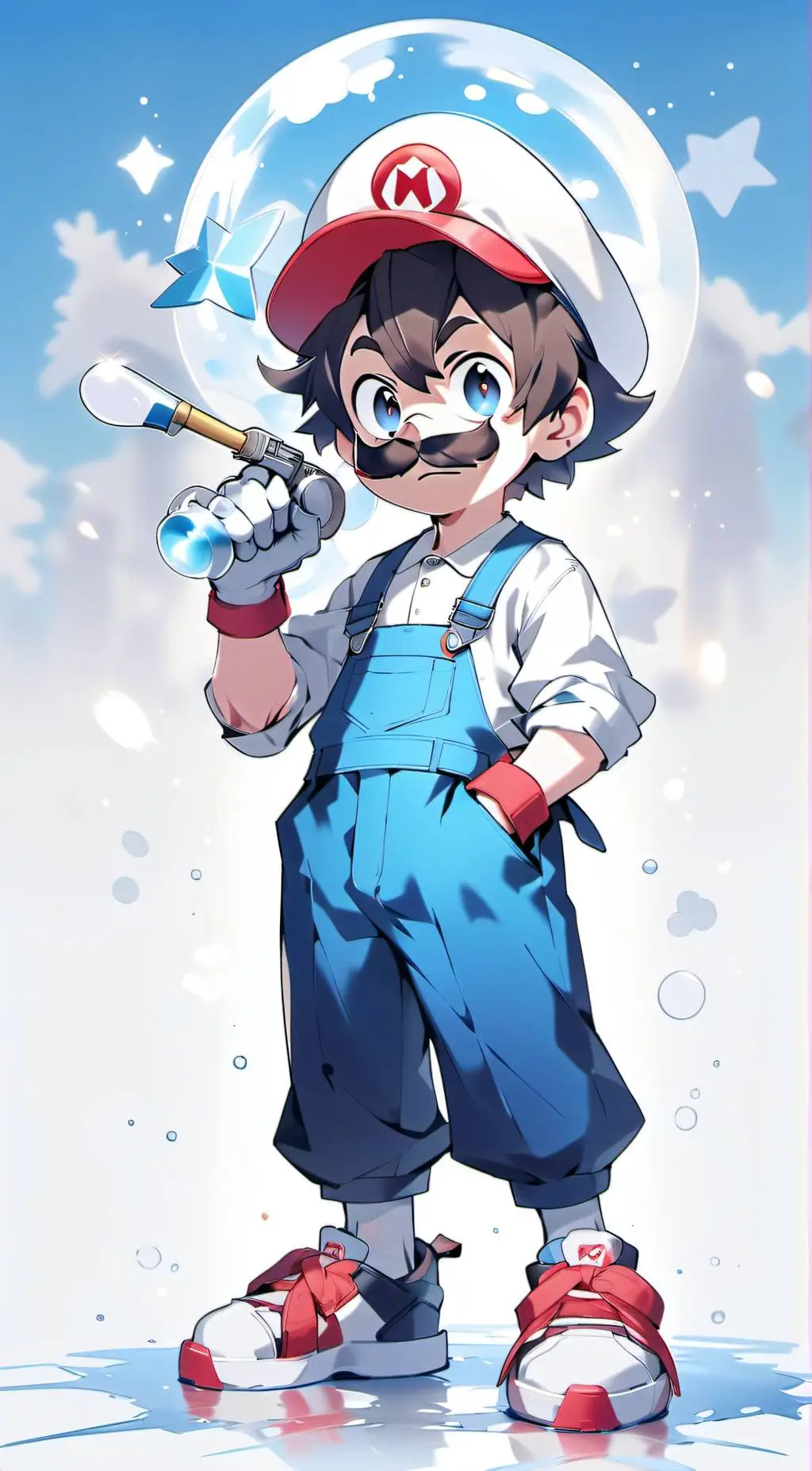 ai character: SMG4 Mario  background