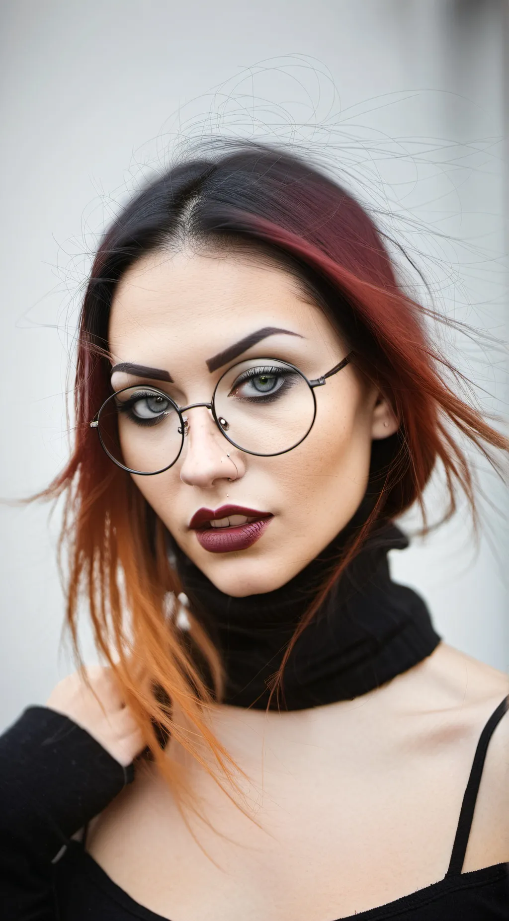 ai character: Weird goth nerd background