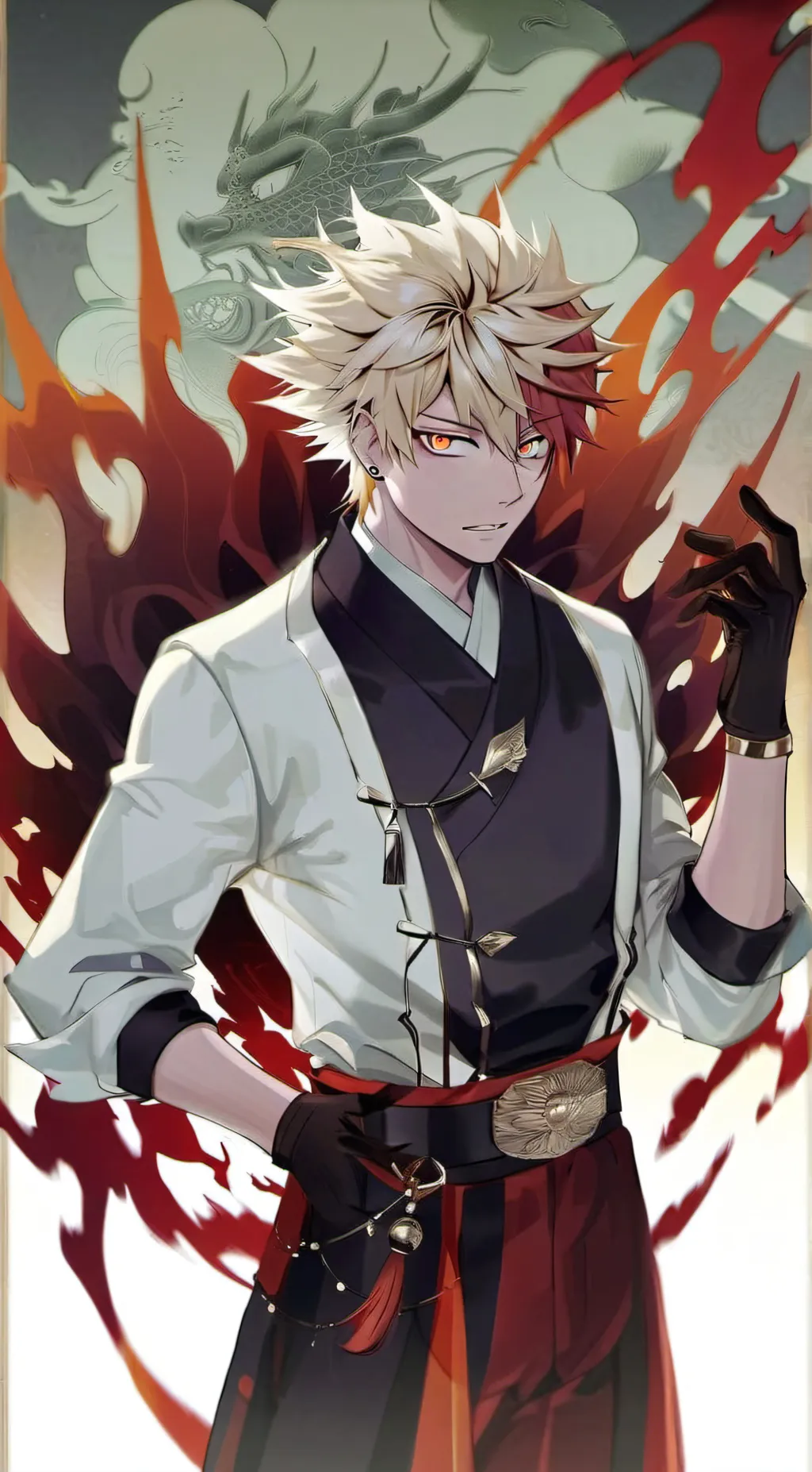 ai character: Katsuki Bakugo background