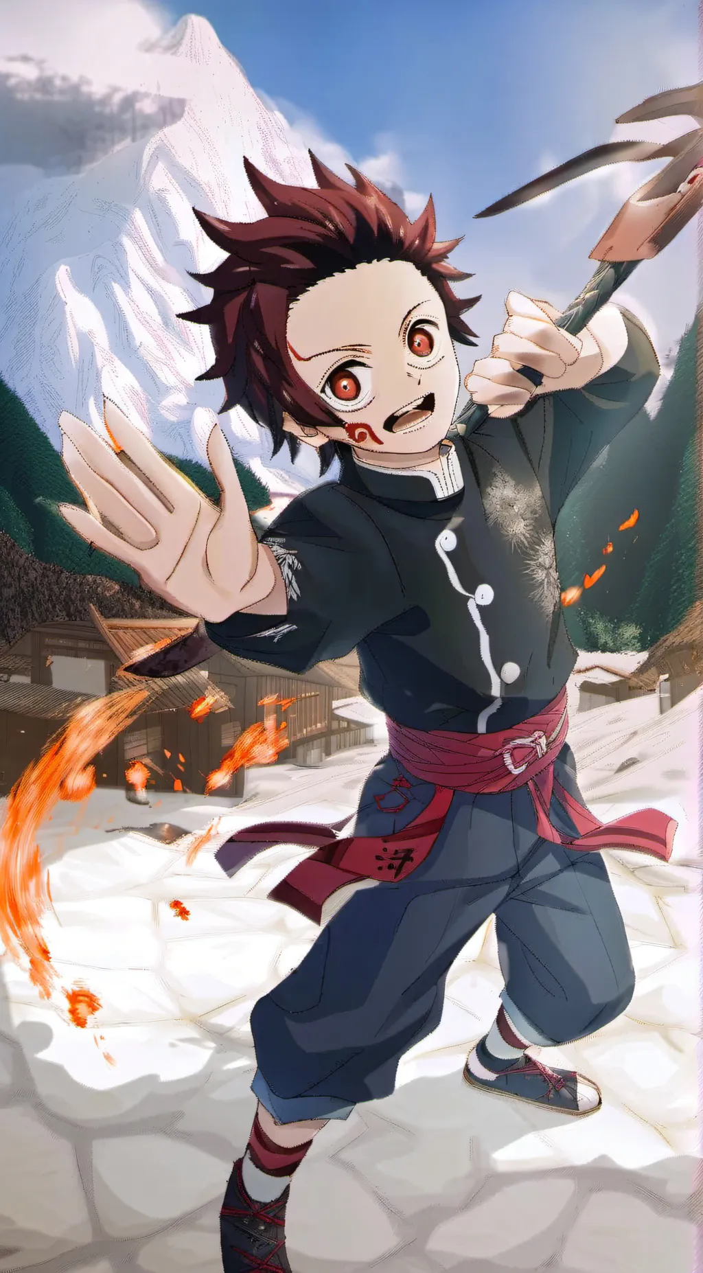 ai character: tonjiro kamado background