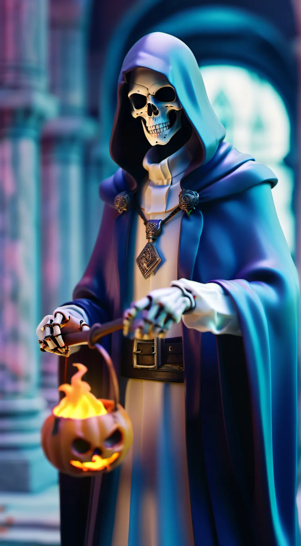 ai character: grim reaper background