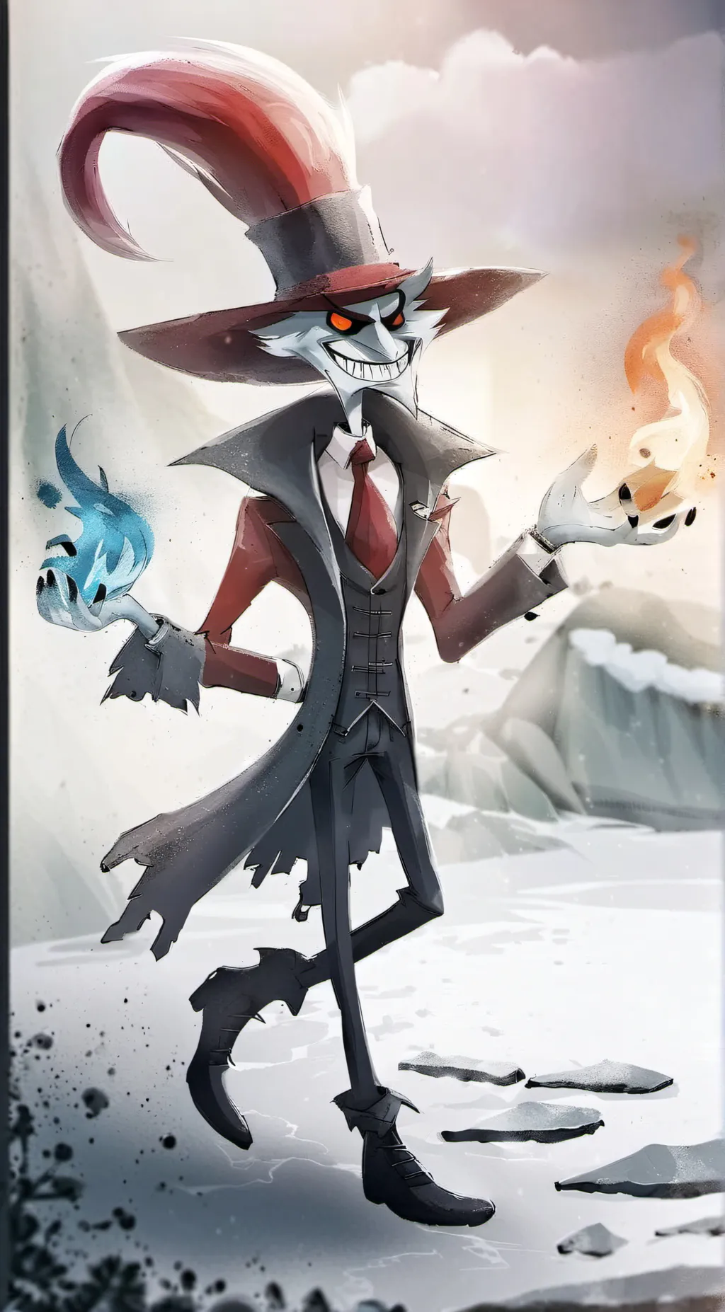 ai character: Alastor x angel background