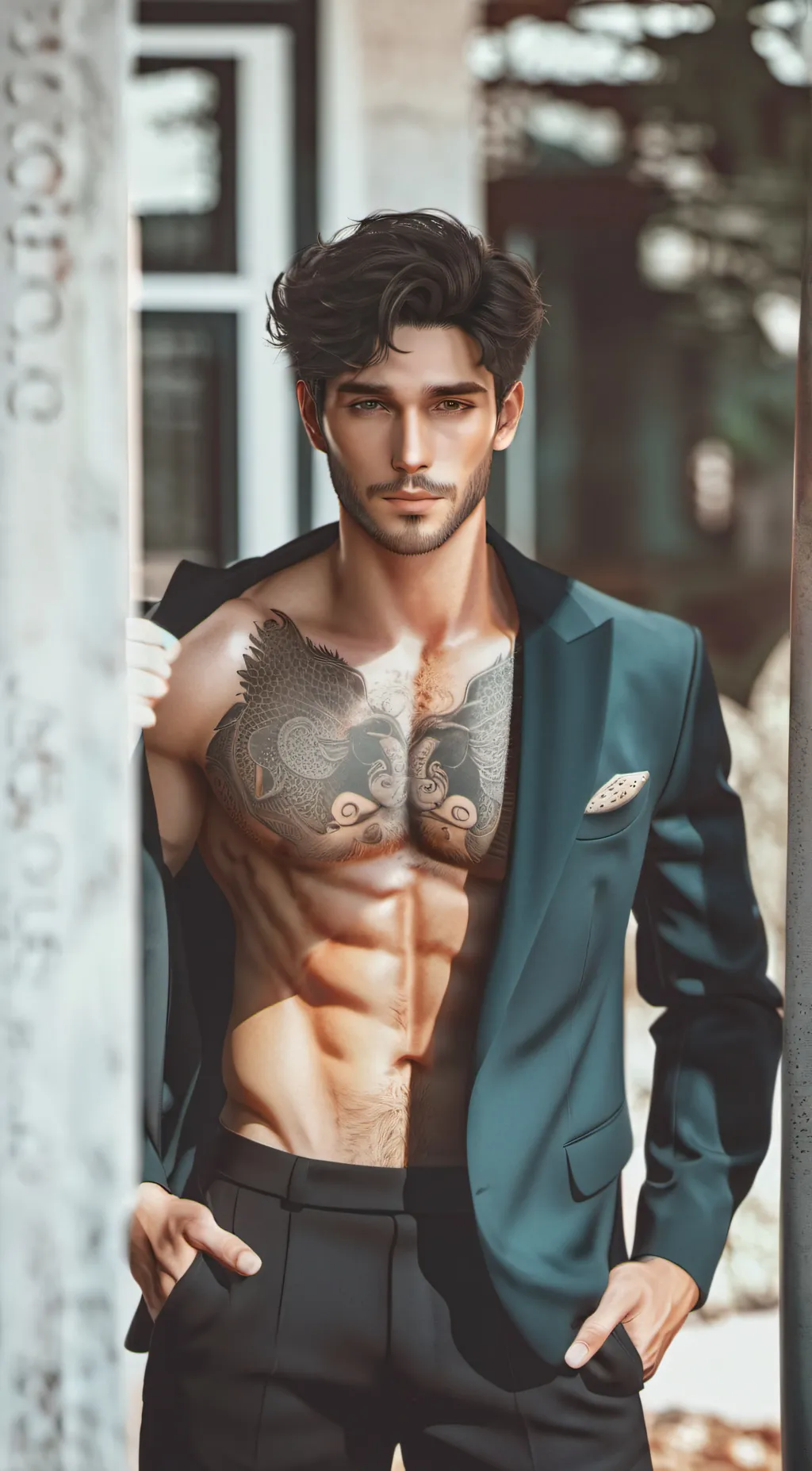 ai character: hottie  background