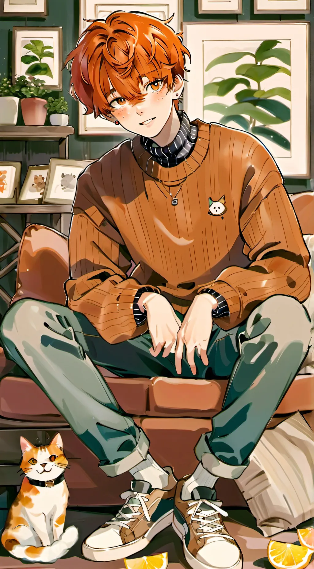 ai character: { 🧡 } Auburn background