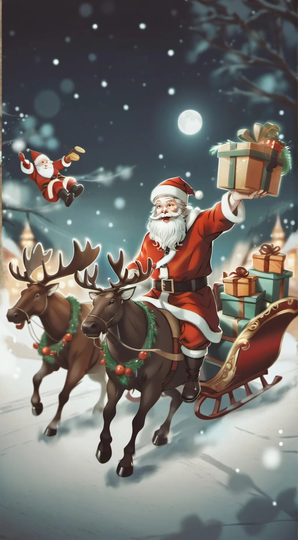 ai character: Santa Claus background