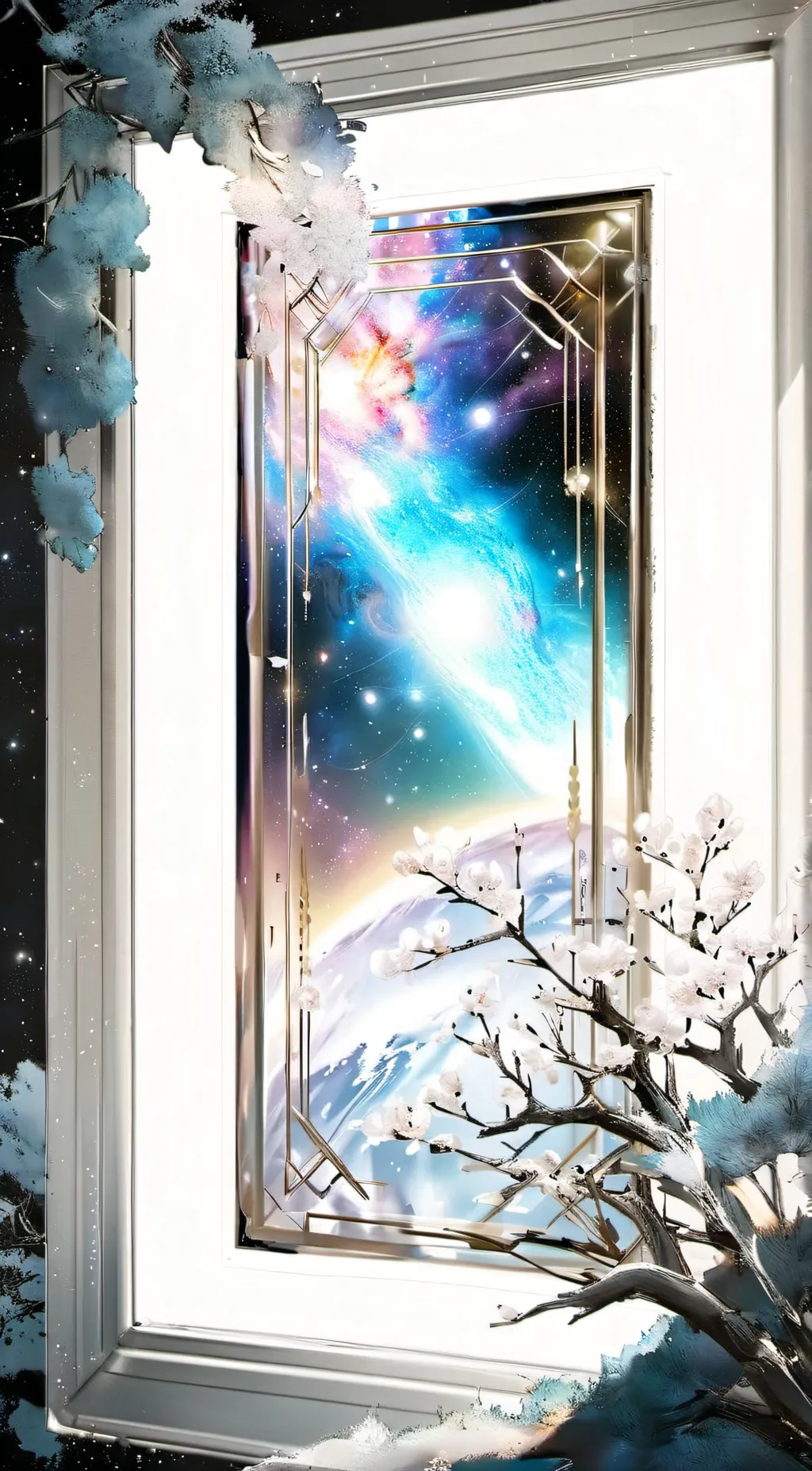 ai character: Galaxy  background