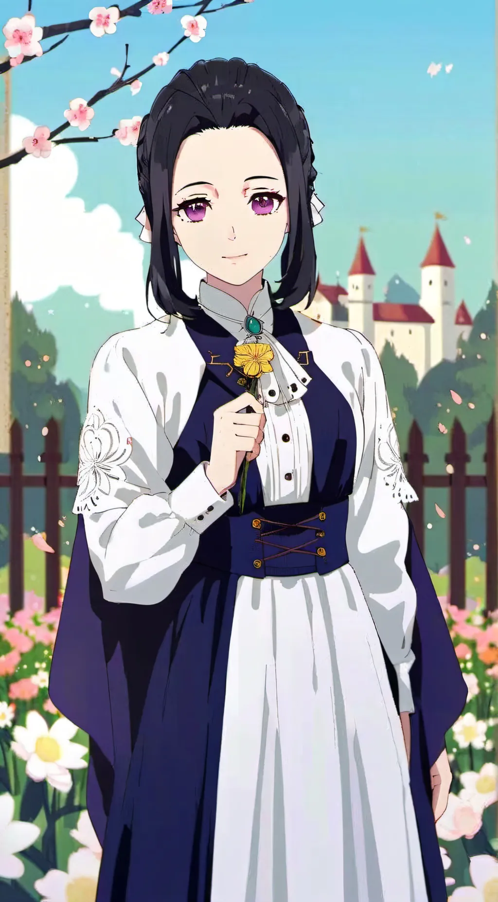 ai character: Shinobu kocho  background