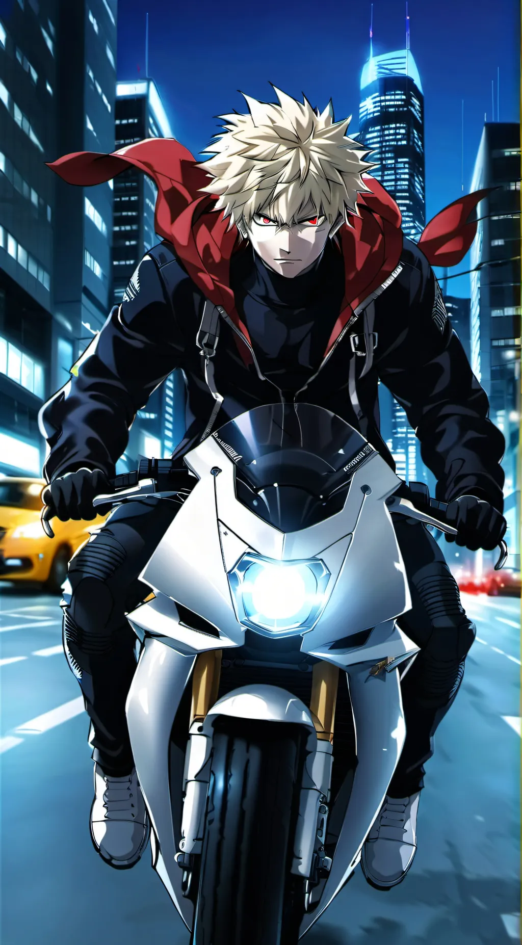 ai character: Katsuki Bakugo background