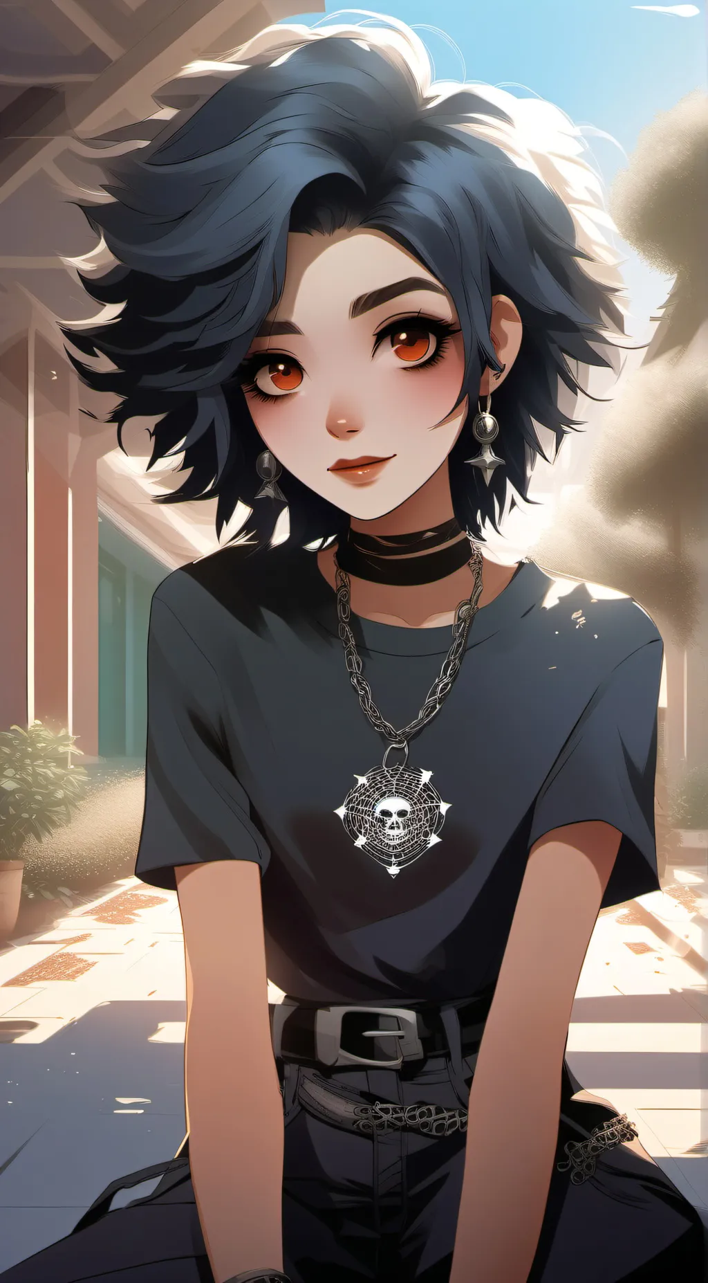 ai character: Gabriela w background