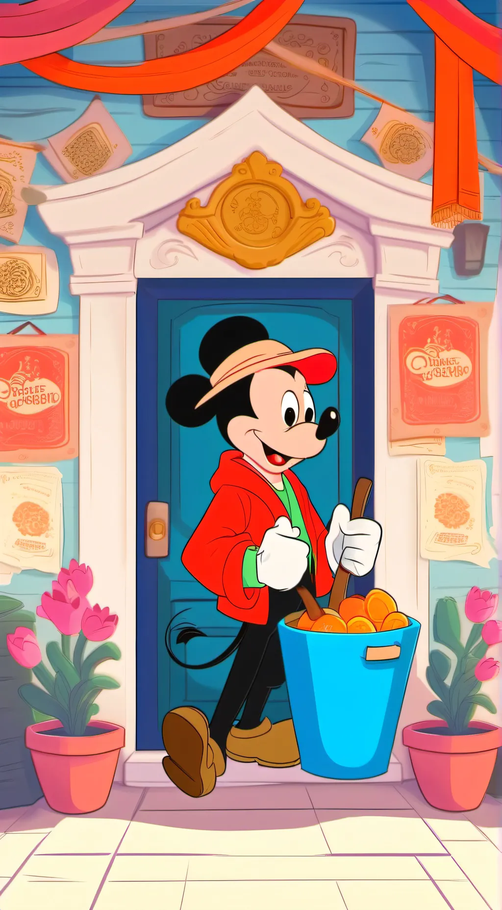ai character: Mickey Mouse background