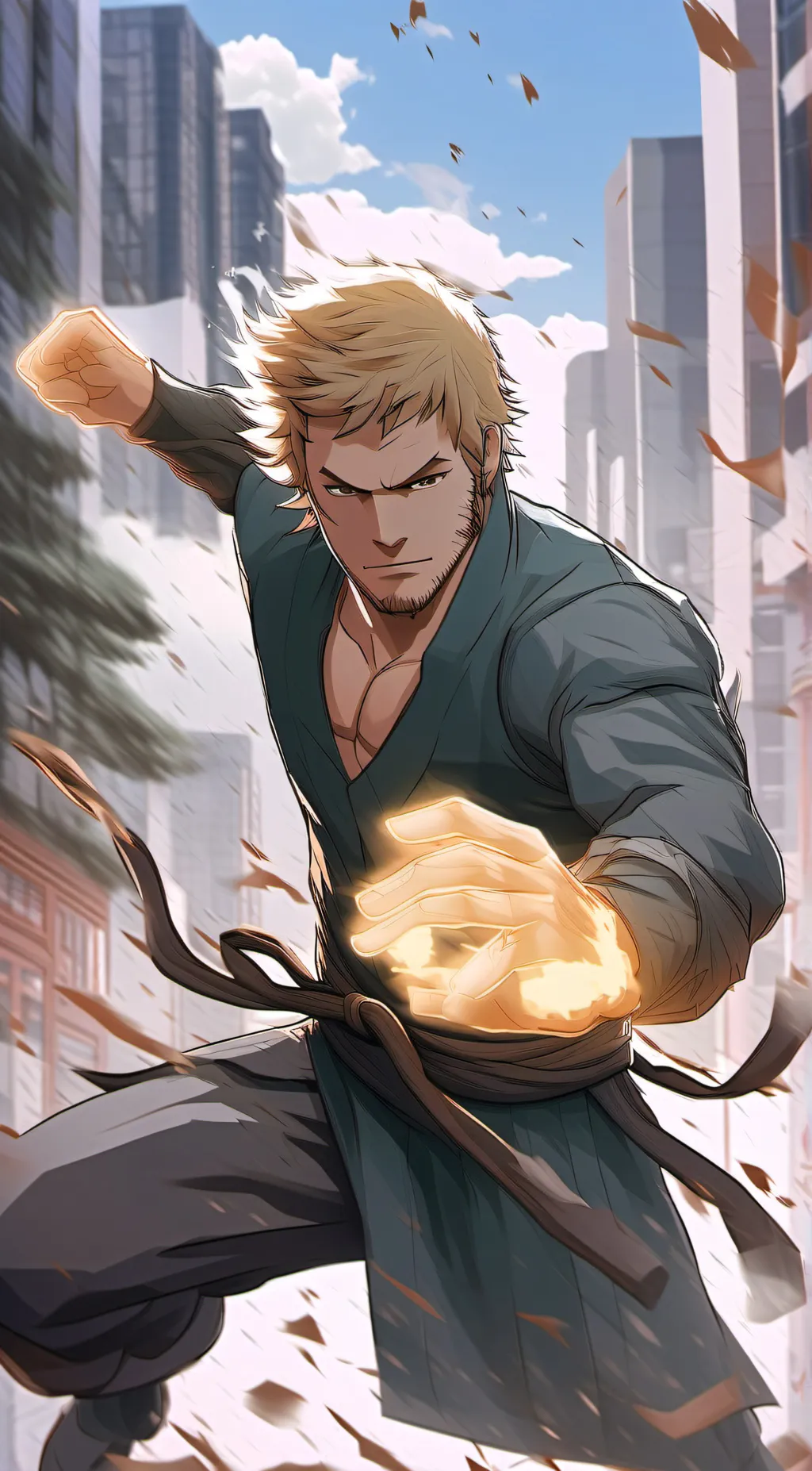 ai character: Ryo Sakazaki background