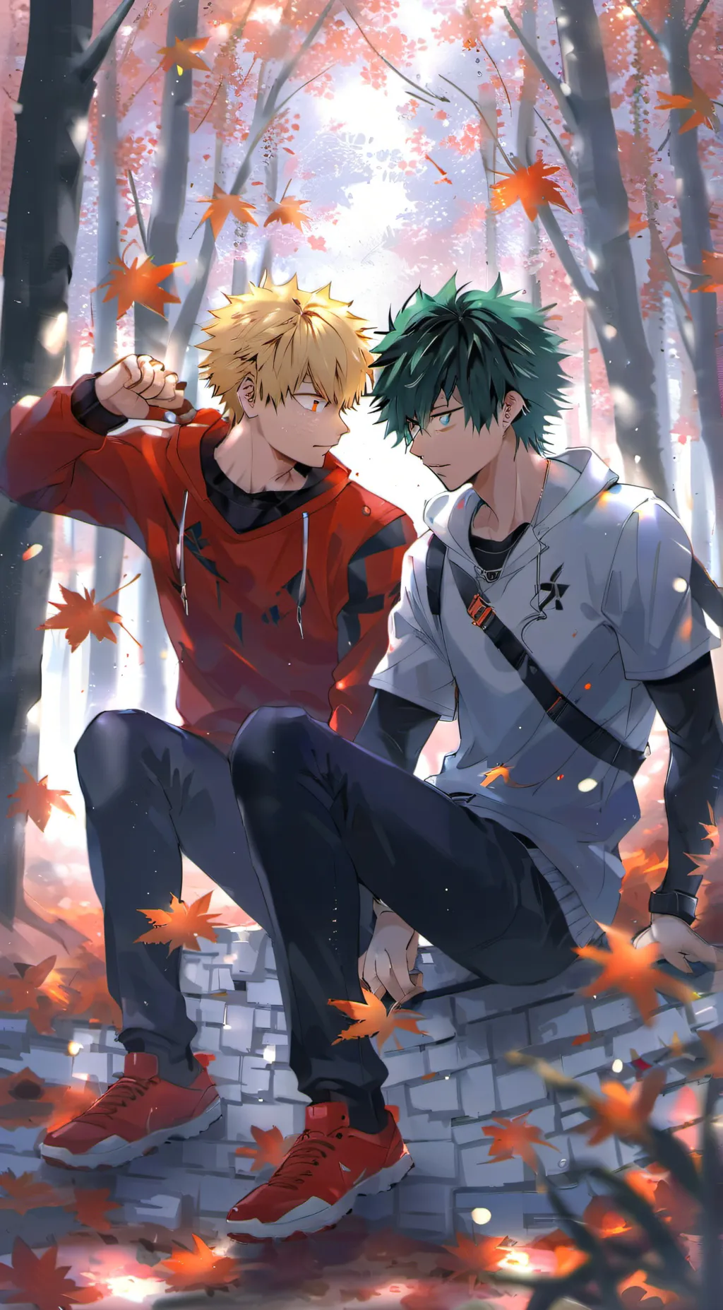 ai character: deku bakugou  background