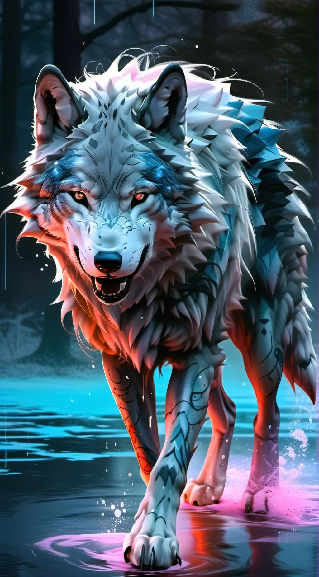 ai character: milo,wolf human hy background