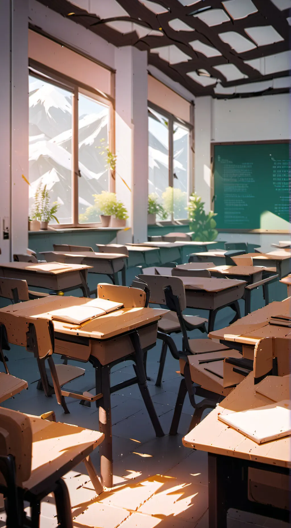 ai character: msm school background