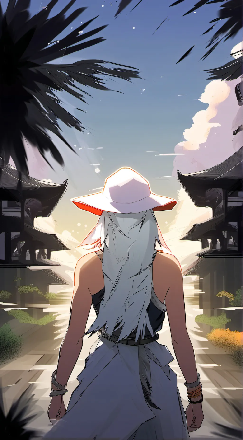 ai character: happy tree. background