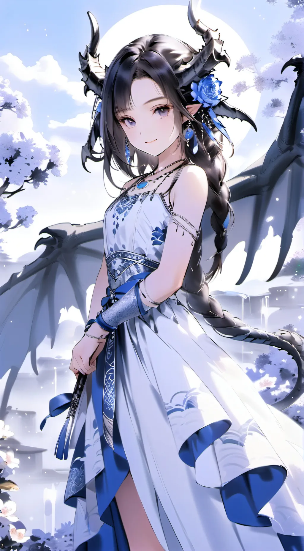 ai character: Sapphire  background