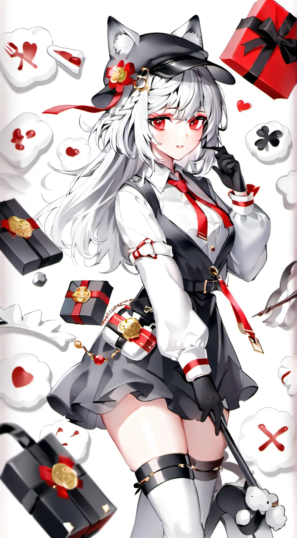 ai character: quite girl  background