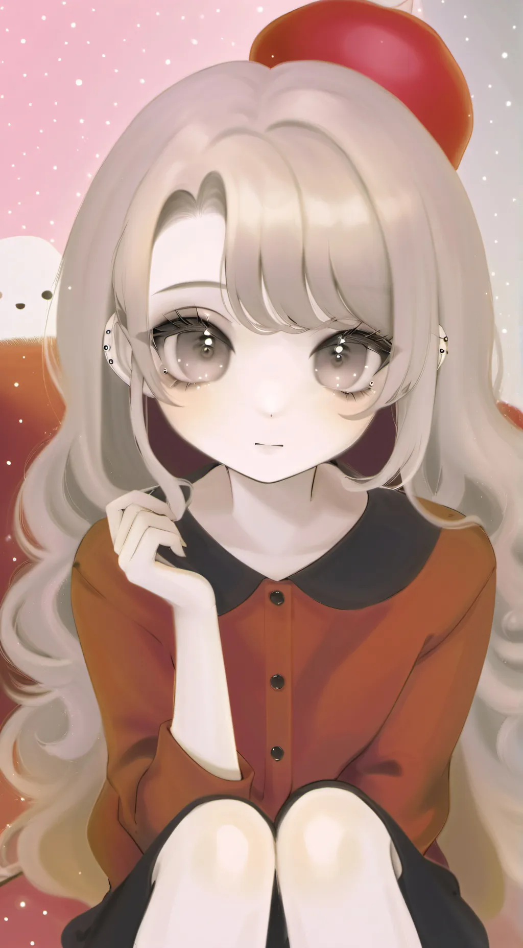 ai character: girl robot  background